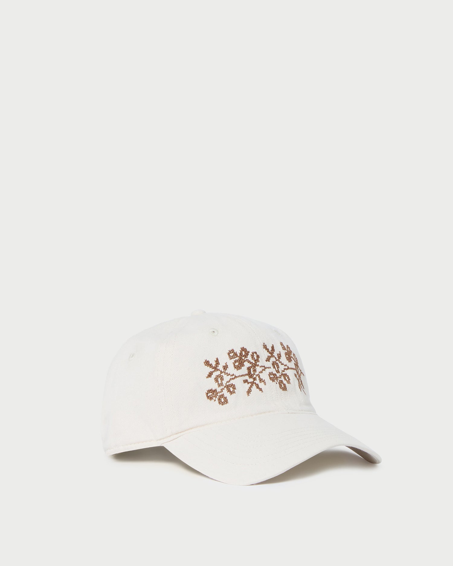Cairo Natural/Brown Embroidered Cap