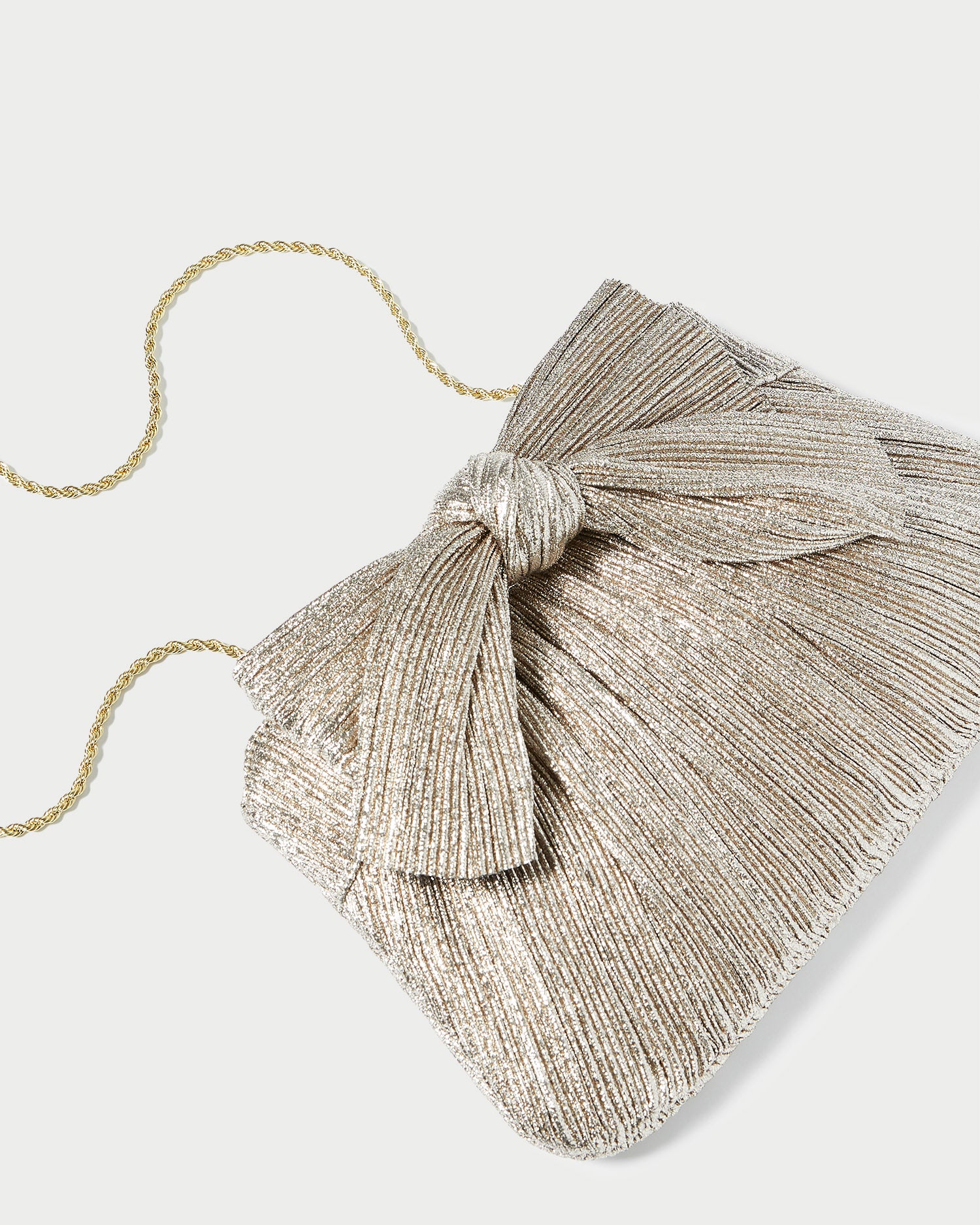 Rayne Champagne Bow Clutch