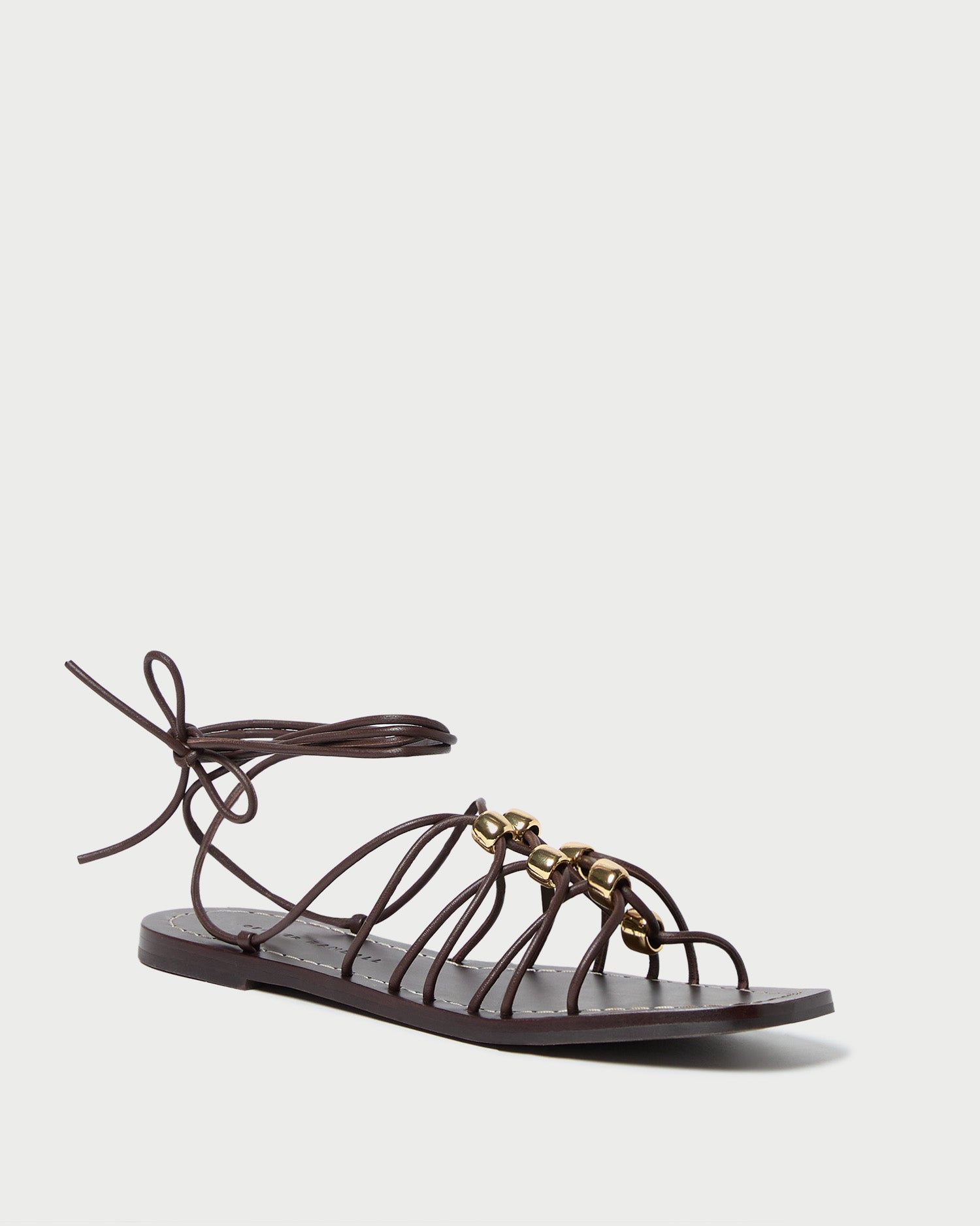 Mella Espresso Leather Wrap Sandal