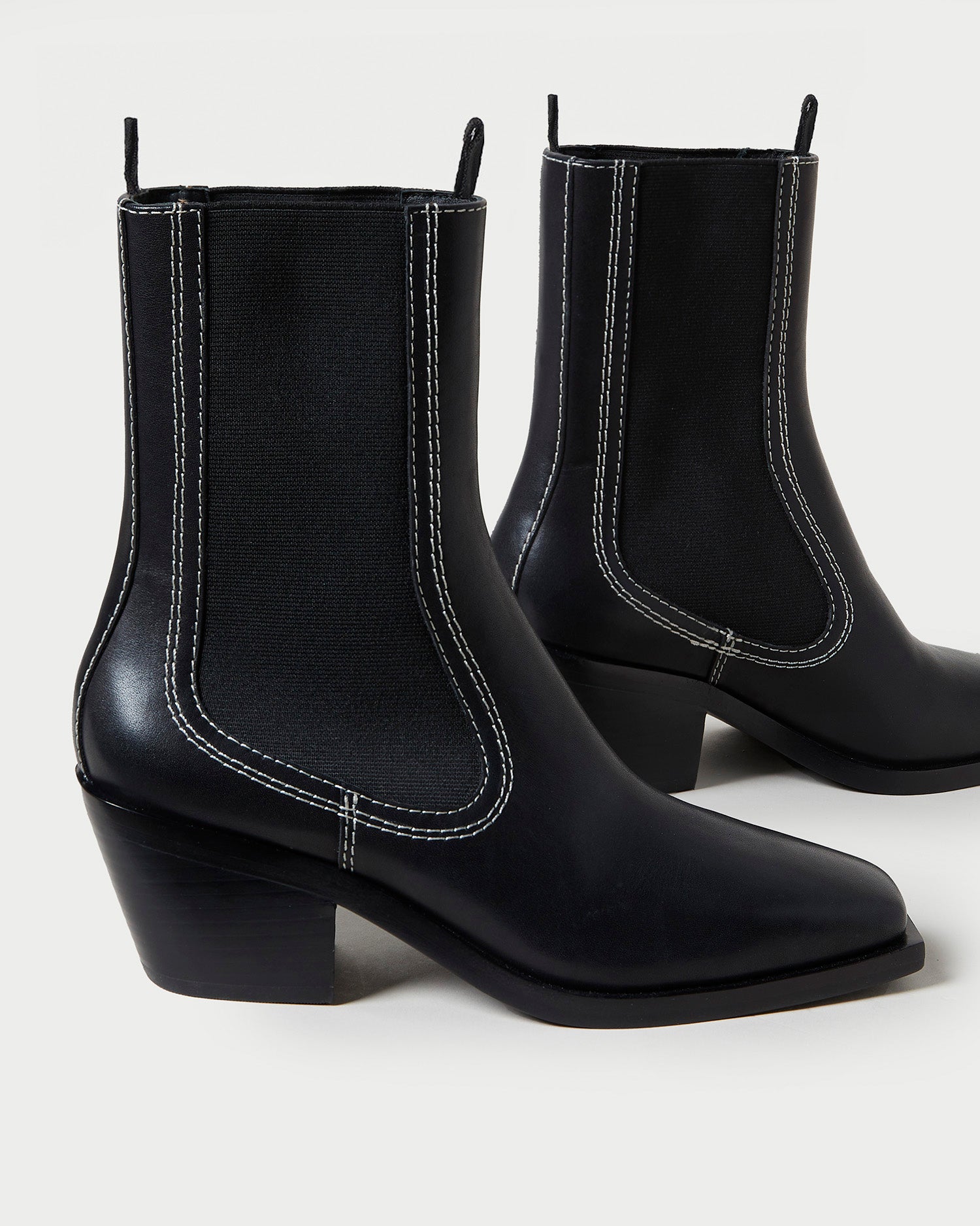 Nat Black Mid Western Boot