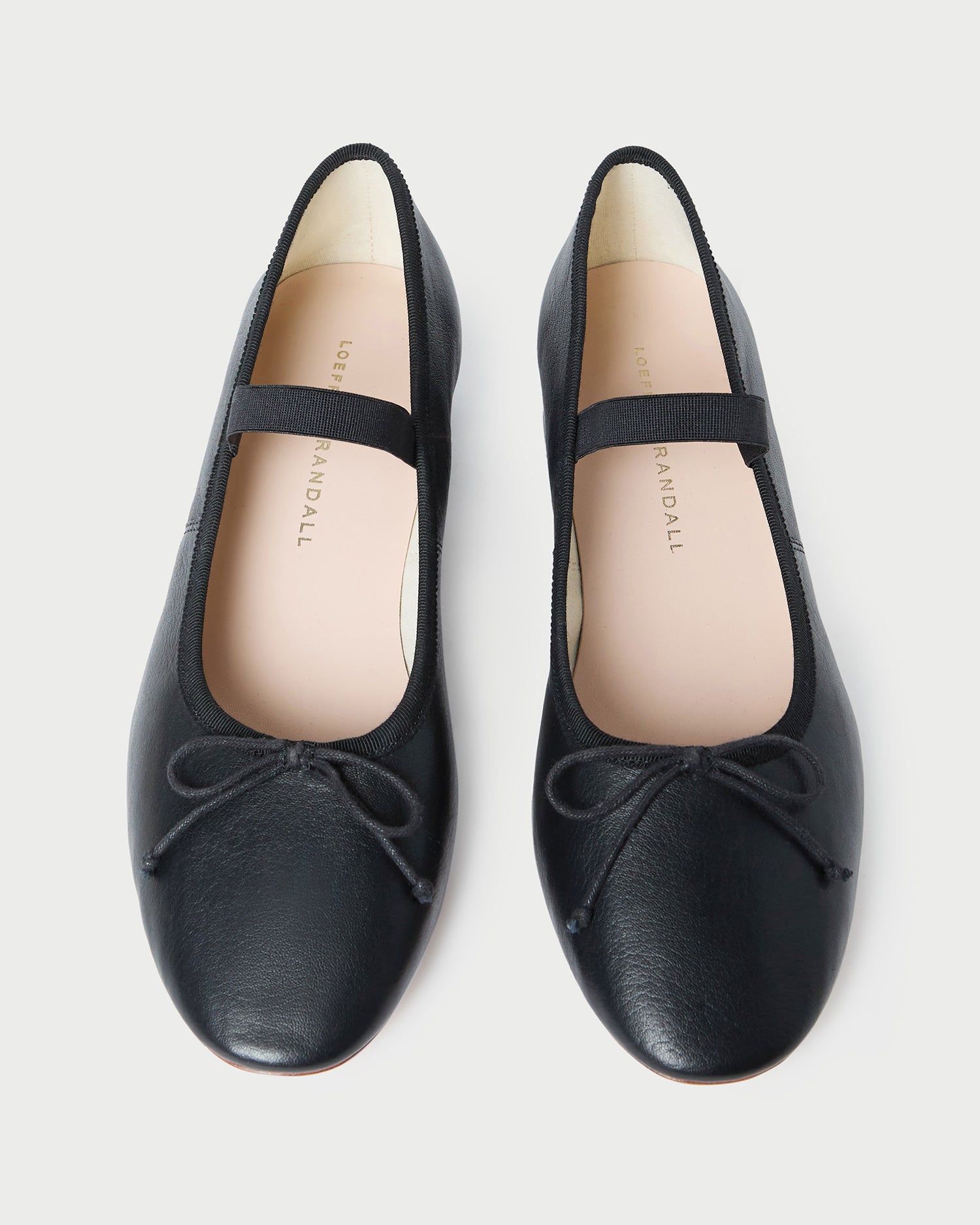 Odile Black Leather Ballet Pump