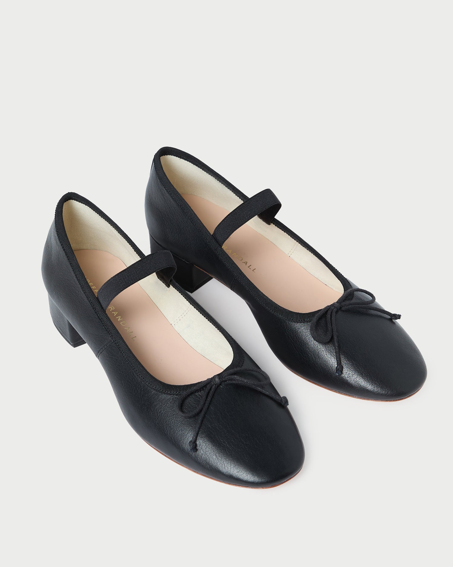 Odile Black Leather Ballet Pump