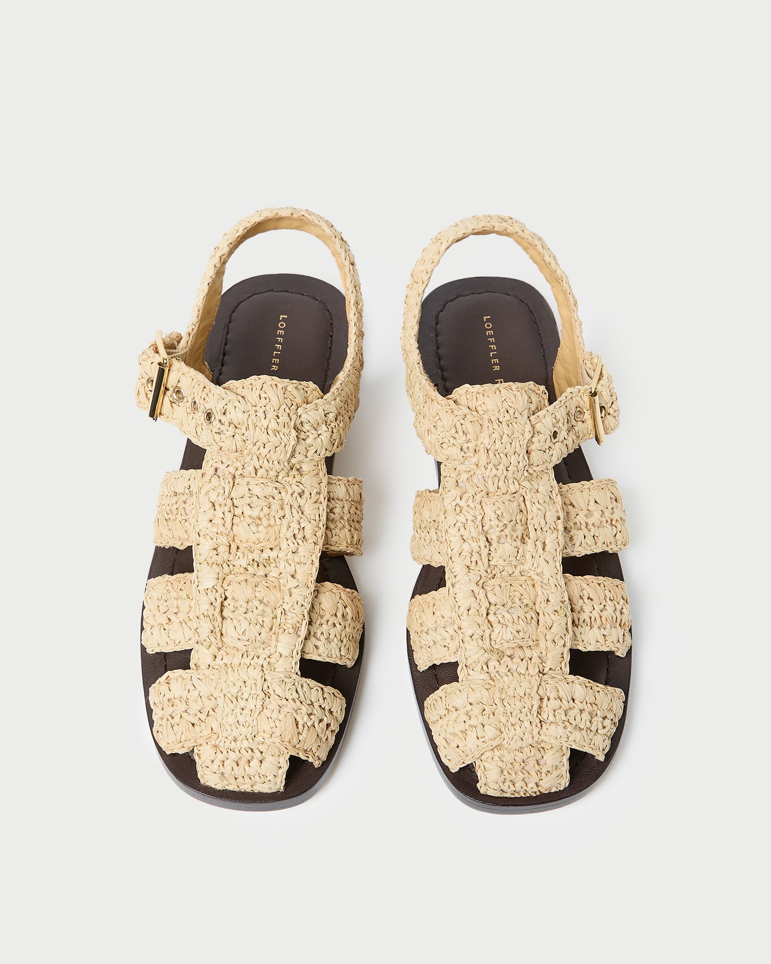 Sawyer Natural Crochet Caged Sandal