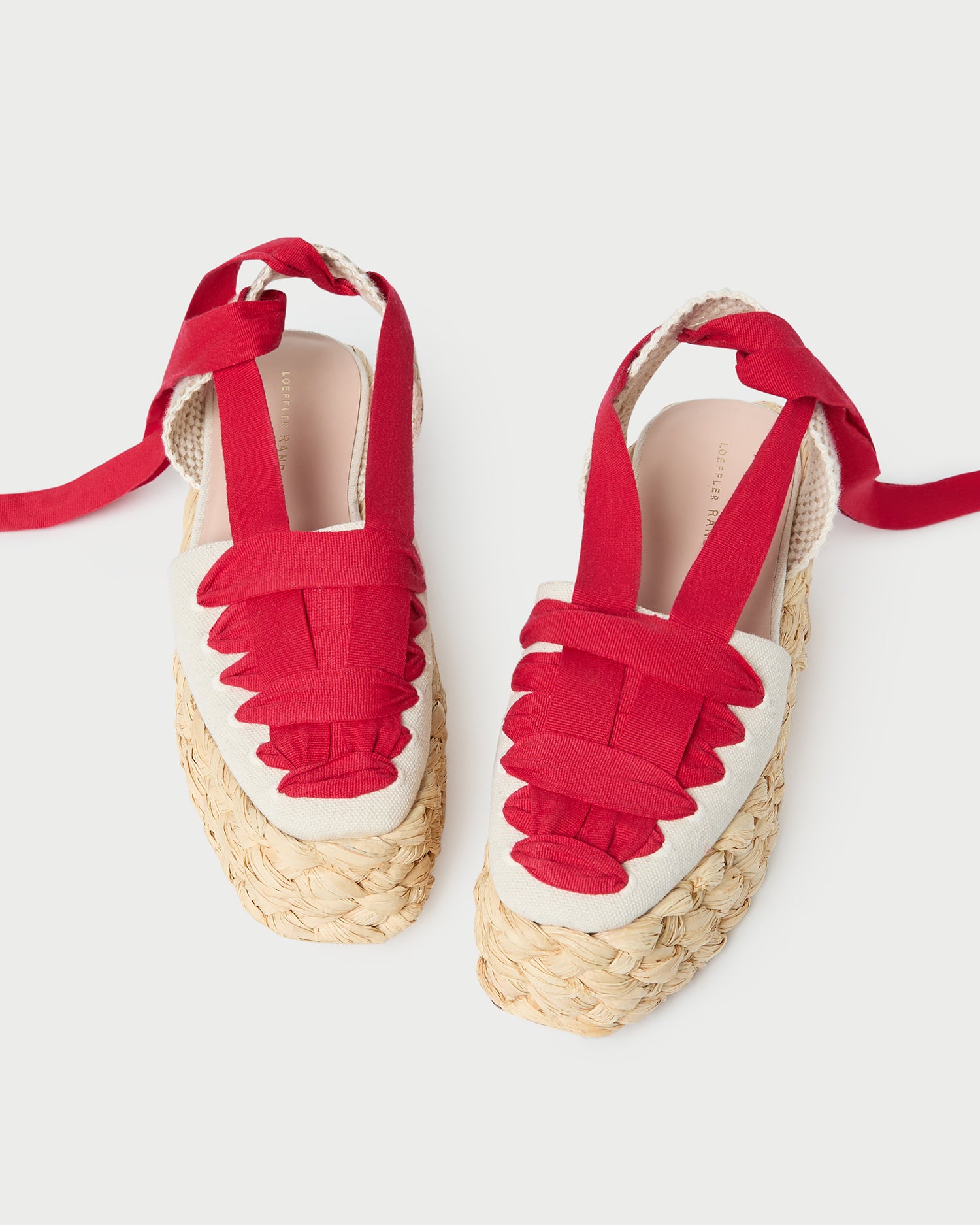 Mason Natural/Red Platform Espadrille