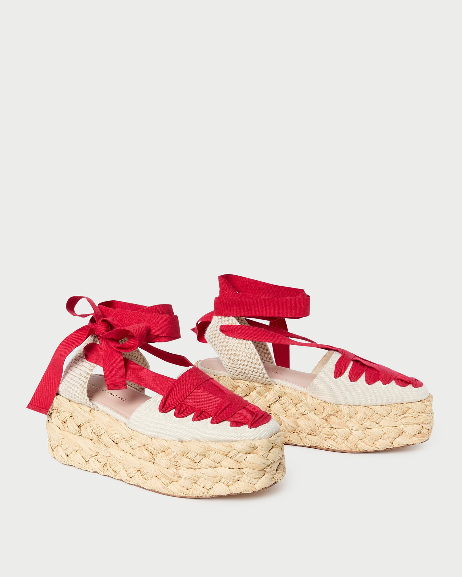 Mason Natural/Red Platform Espadrille