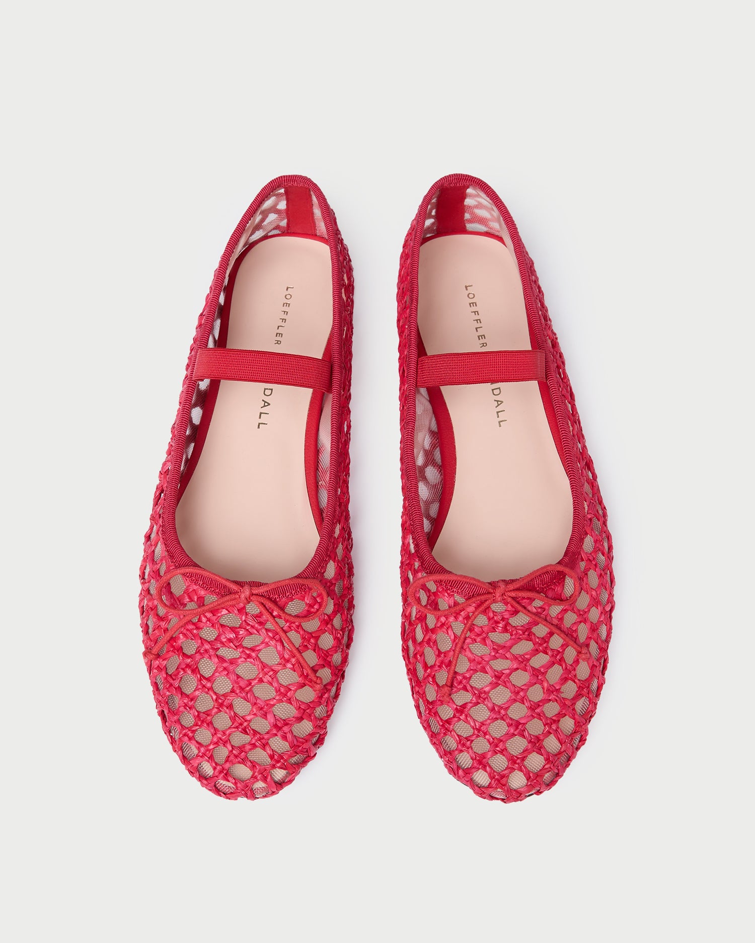 Leonie Red Crochet Ballet Flat