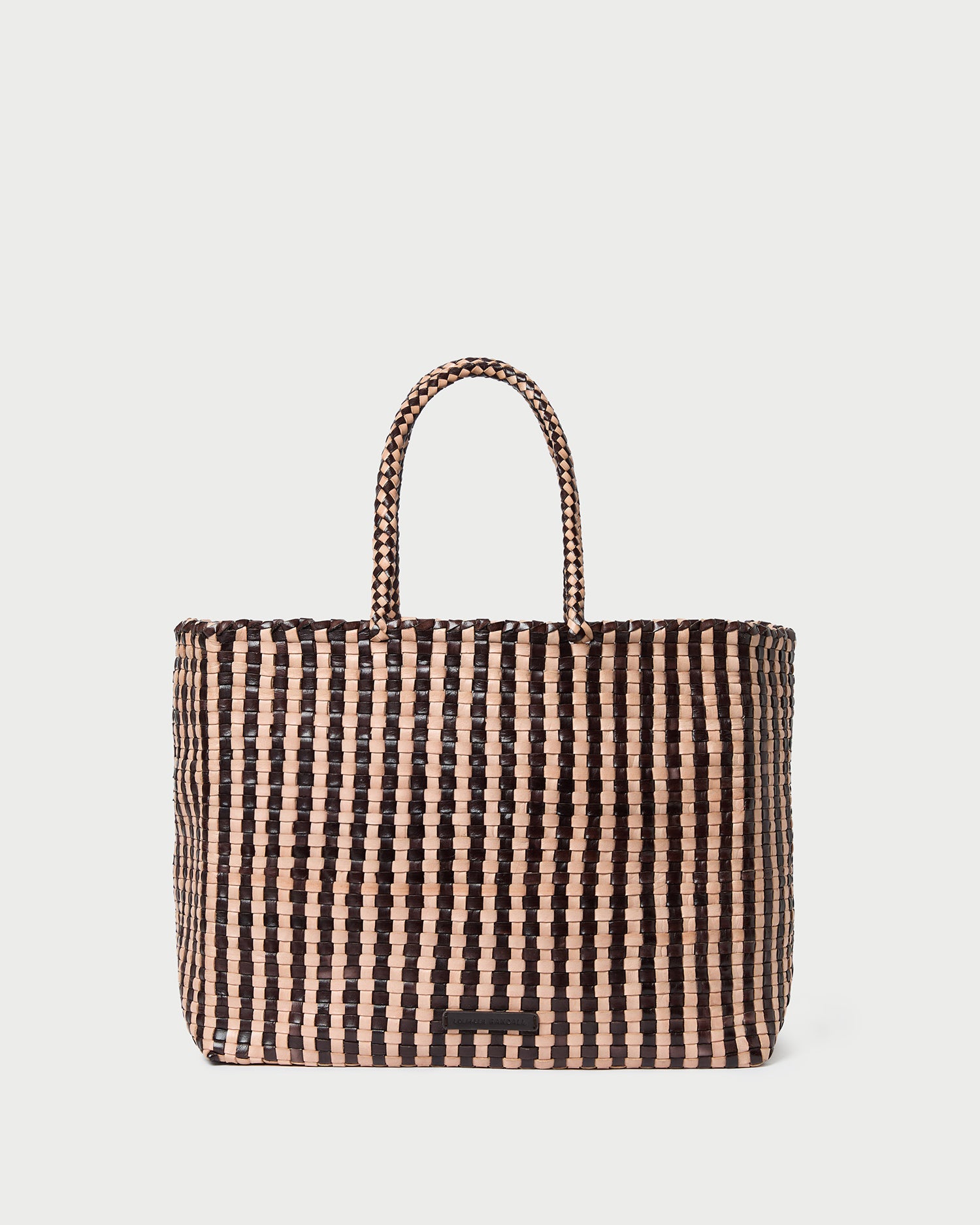Klara Chocolate/Sand Woven Tote