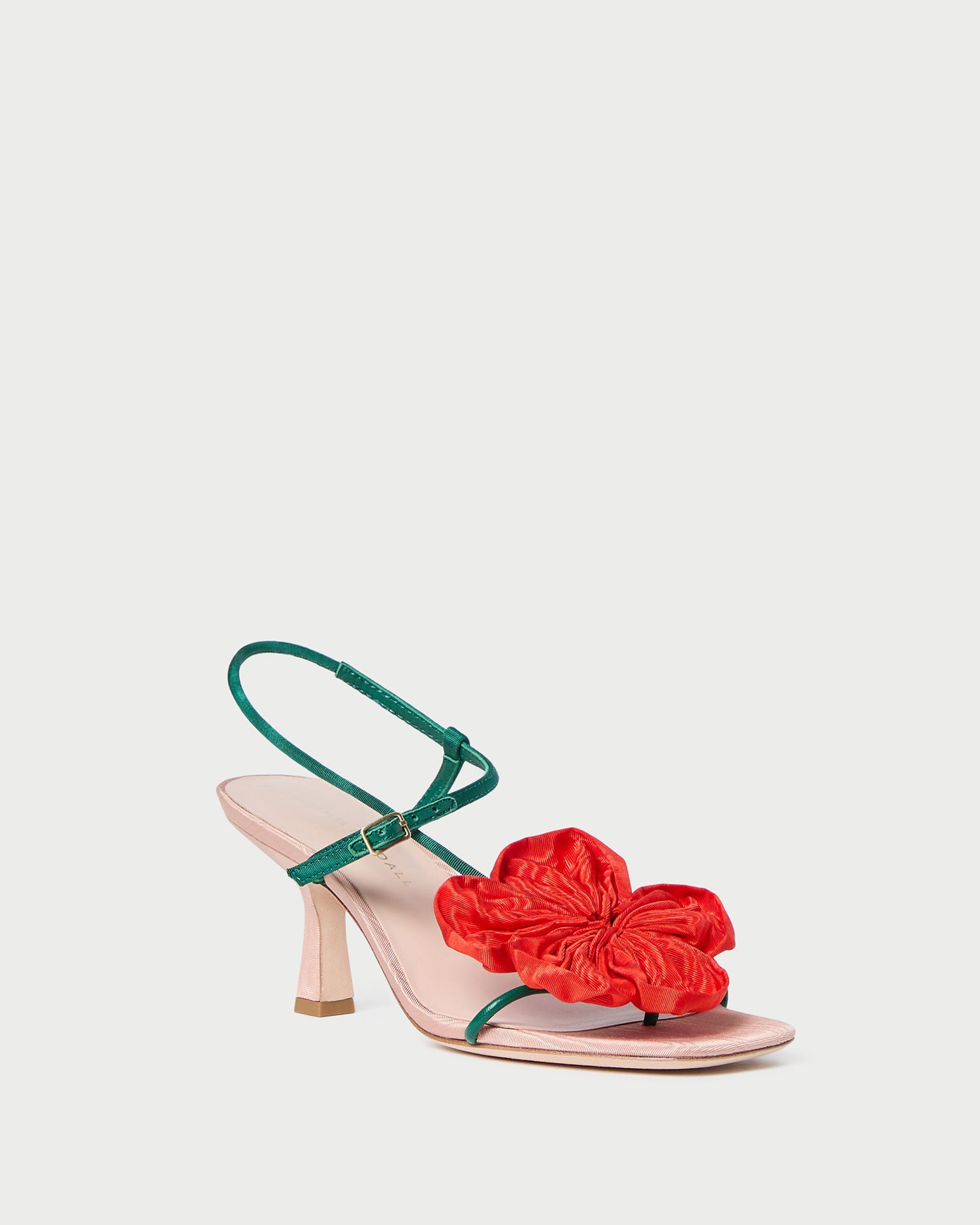 Frank Red/Green Moiré Flower Sandal