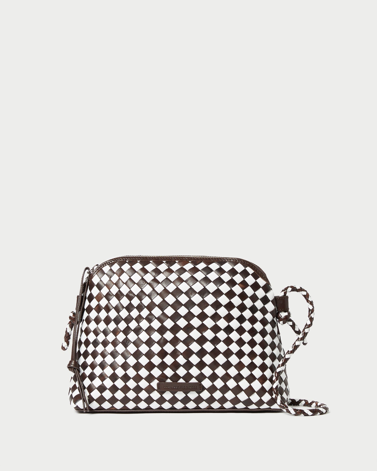 Mallory Chocolate/White Woven Crossbody