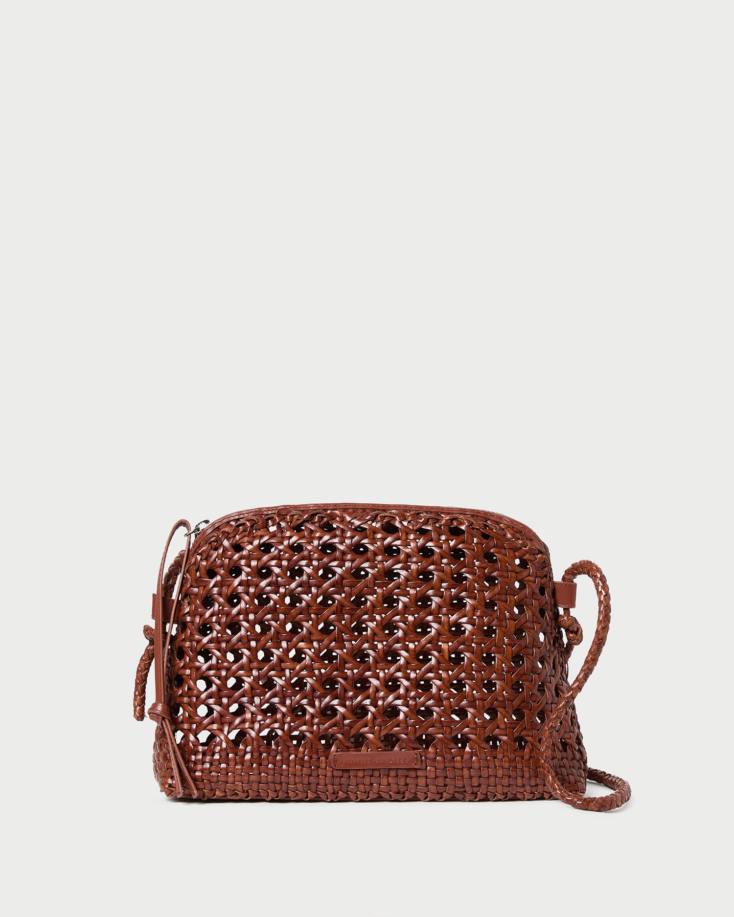 Mallory Saddle Open-Weave Crossbody