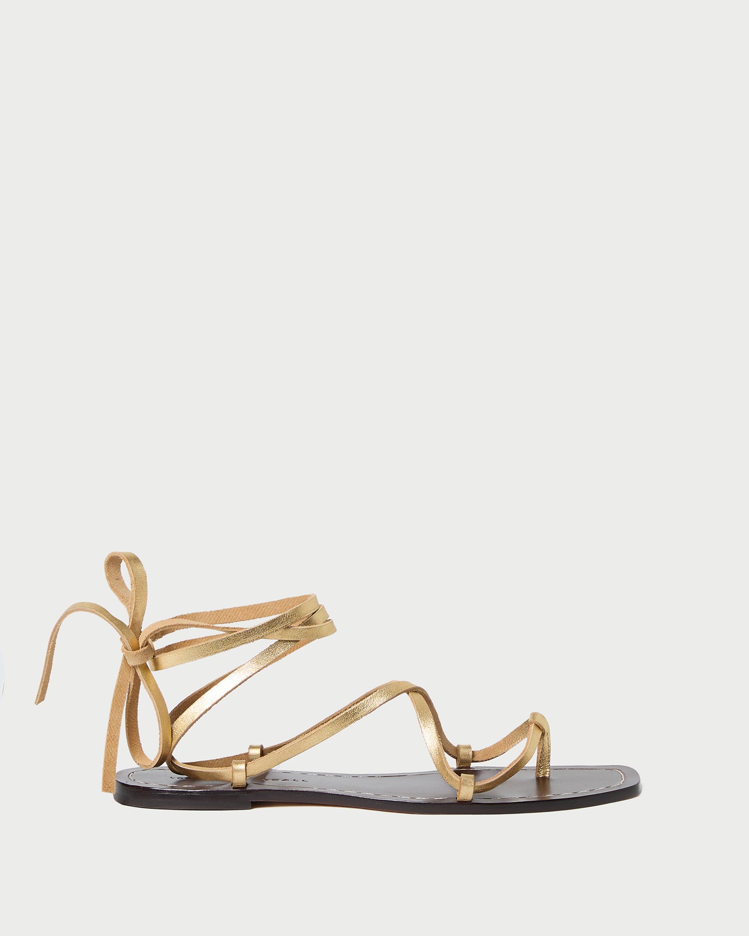 Lianna Gold/Espresso Lace-Up Sandal