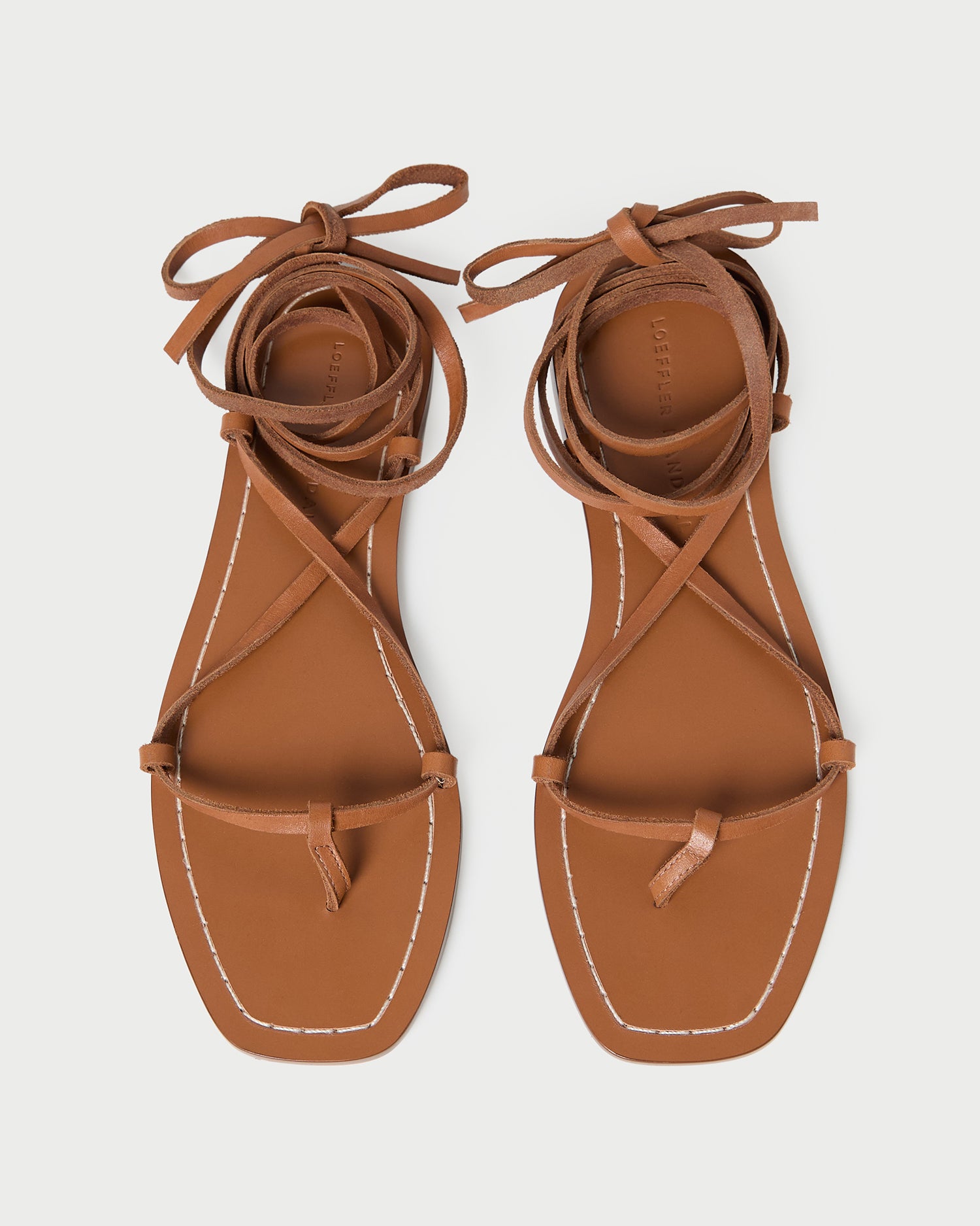 Lianna Cognac Lace-Up Sandal