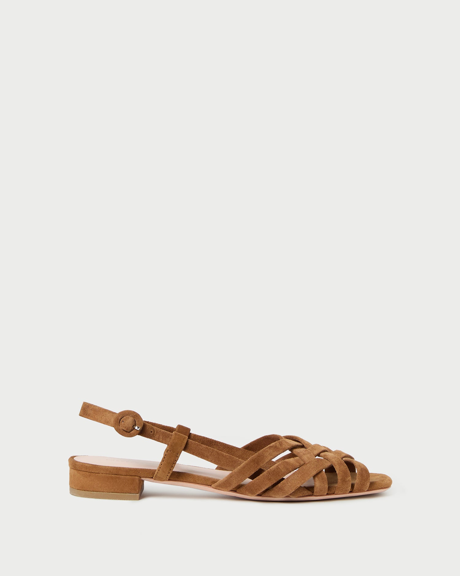 Shelly Cacao Suede Flat Sandal