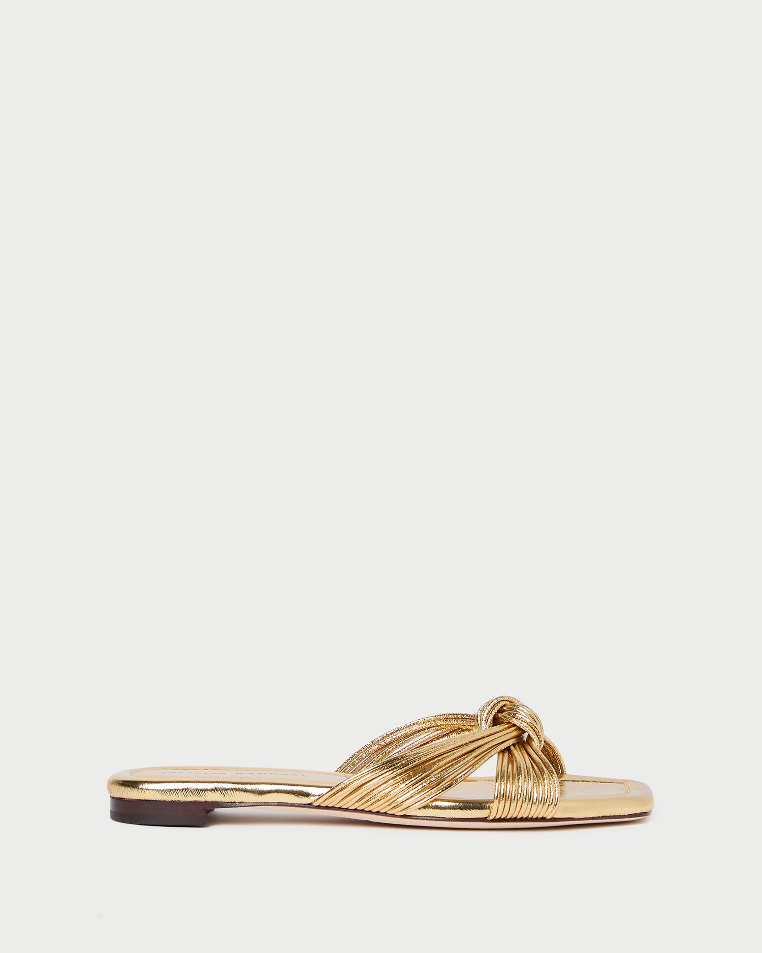 Flossie Champagne Leather Flat Sandal