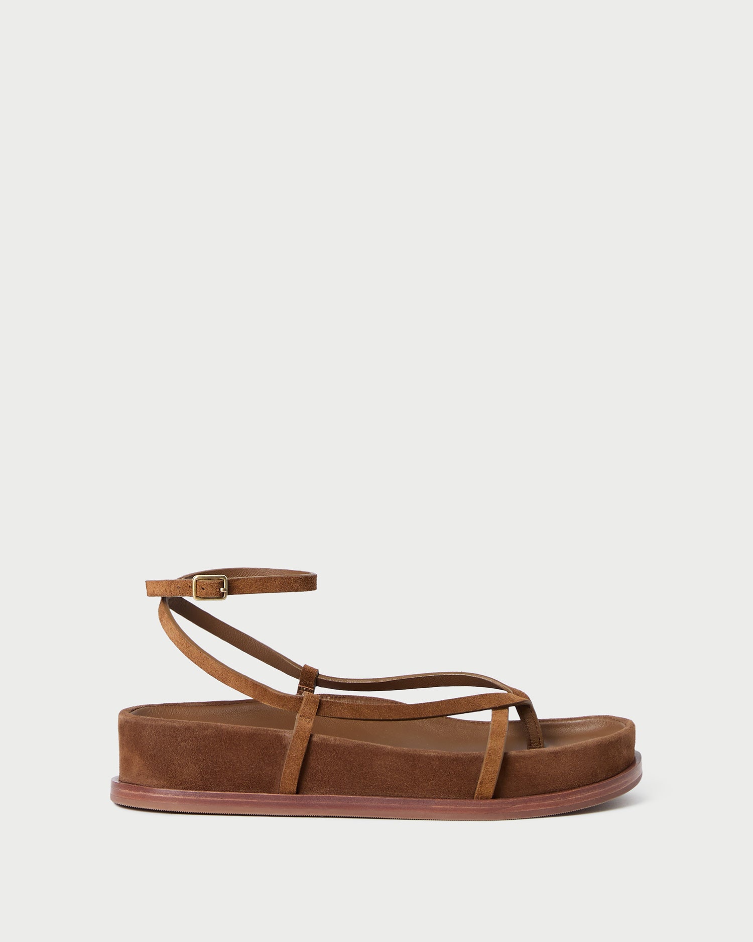 Sonny Cacao Suede Wrap Sandal