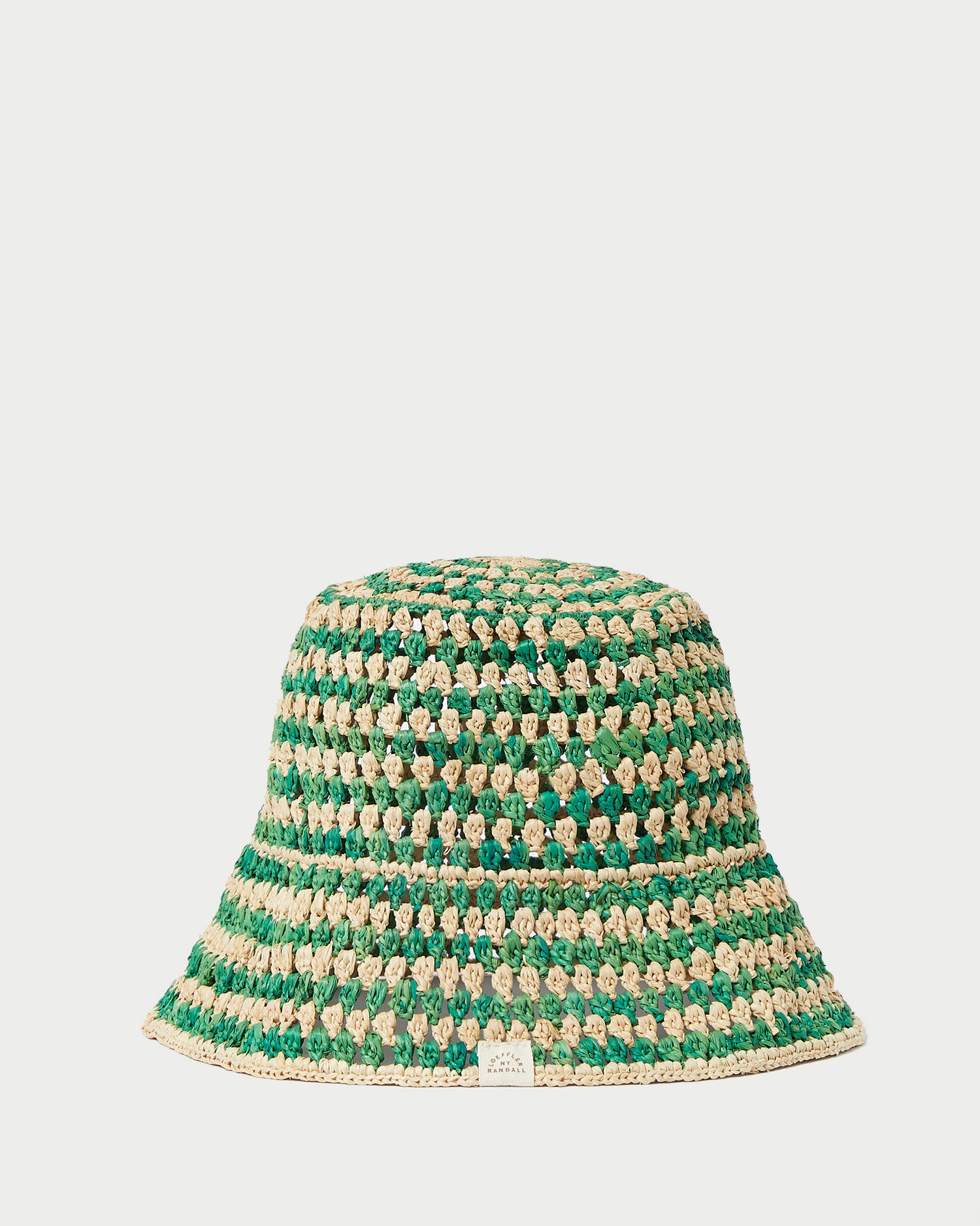 Jocelyn Natural/Green Bucket Hat