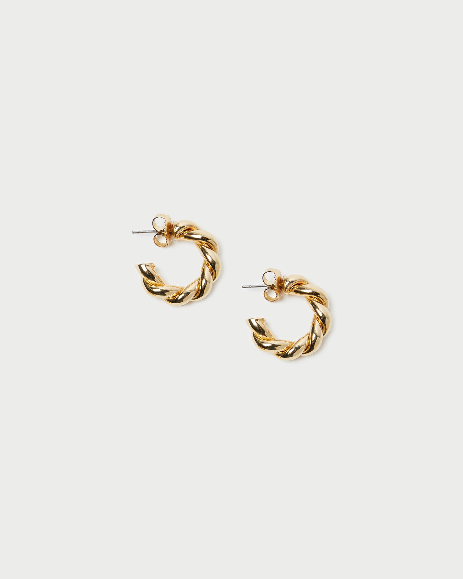 Atlas Gold Twisted Hoop Earrings