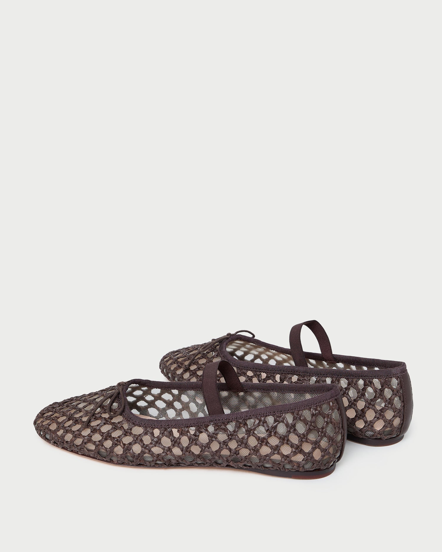 Leonie Chocolate Crochet Ballet Flat