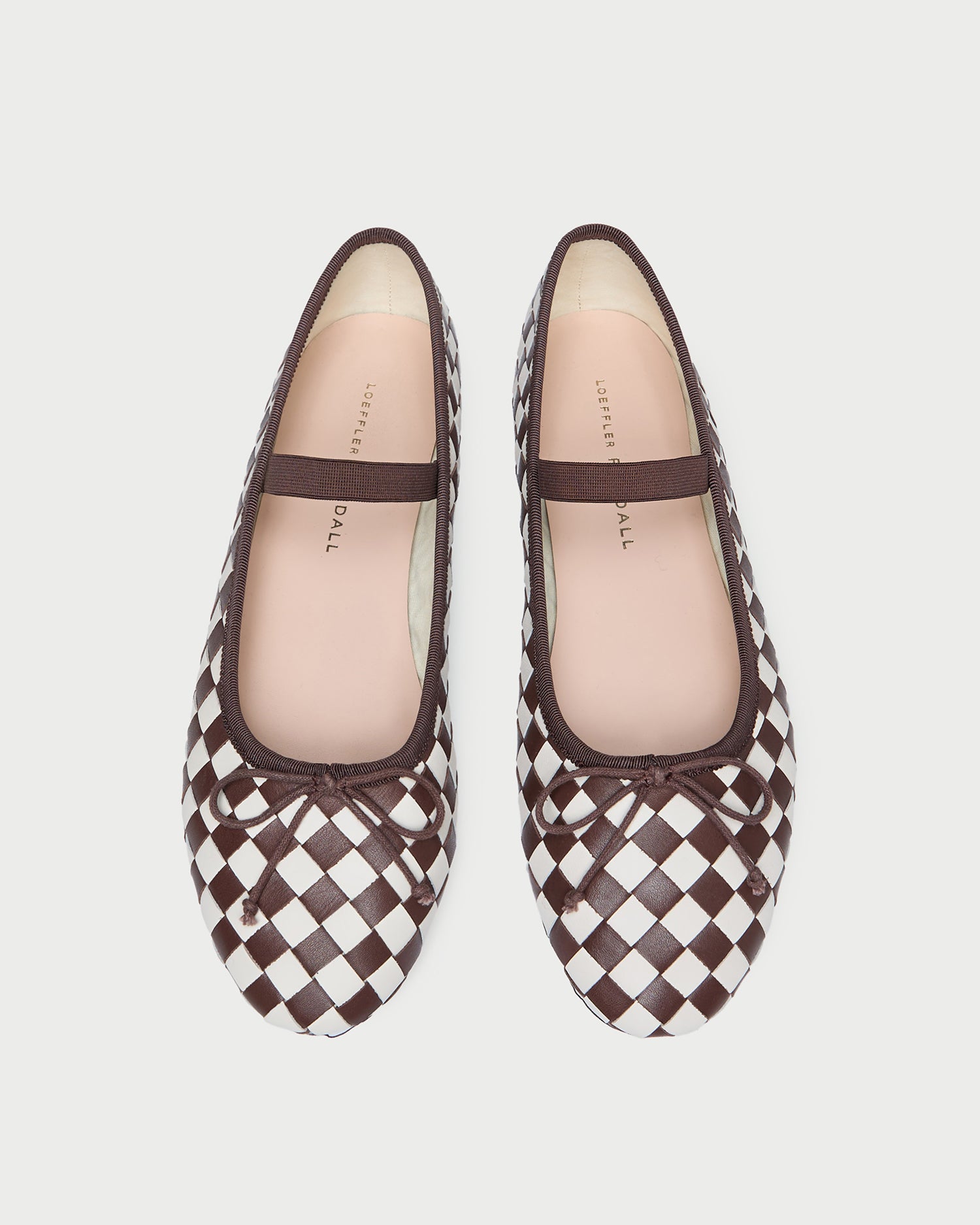 Leonie Chocolate/Cream Woven Ballet Flat