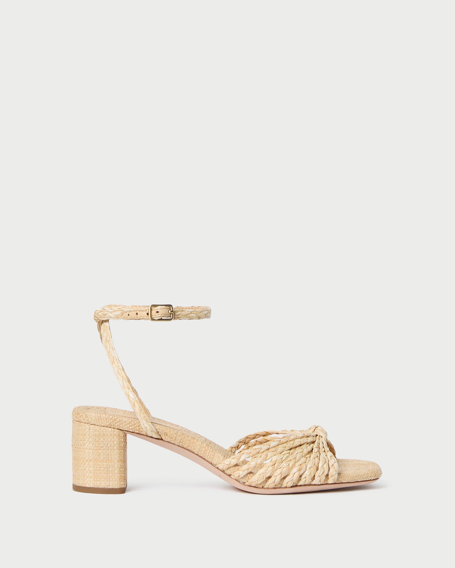 Riya Natural Knot Mid-Heel Sandal