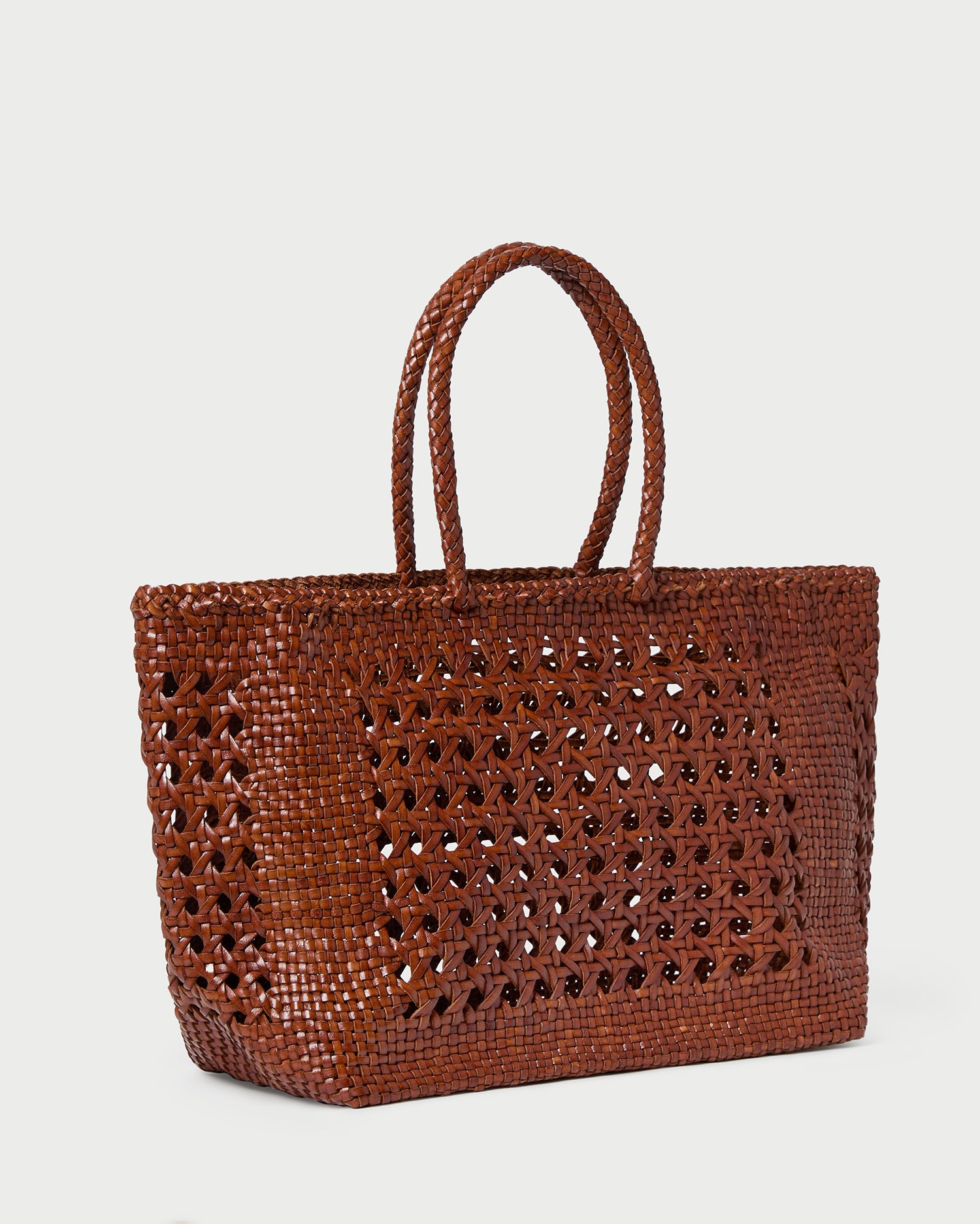 Klara Saddle Open-Weave Tote