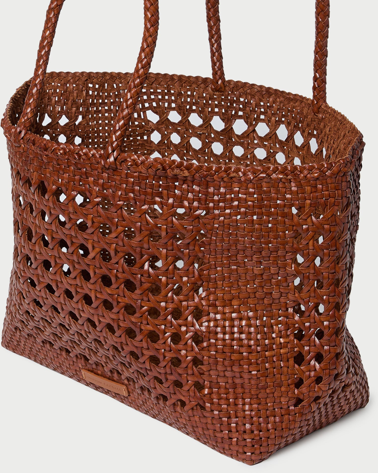 Klara Saddle Open-Weave Tote