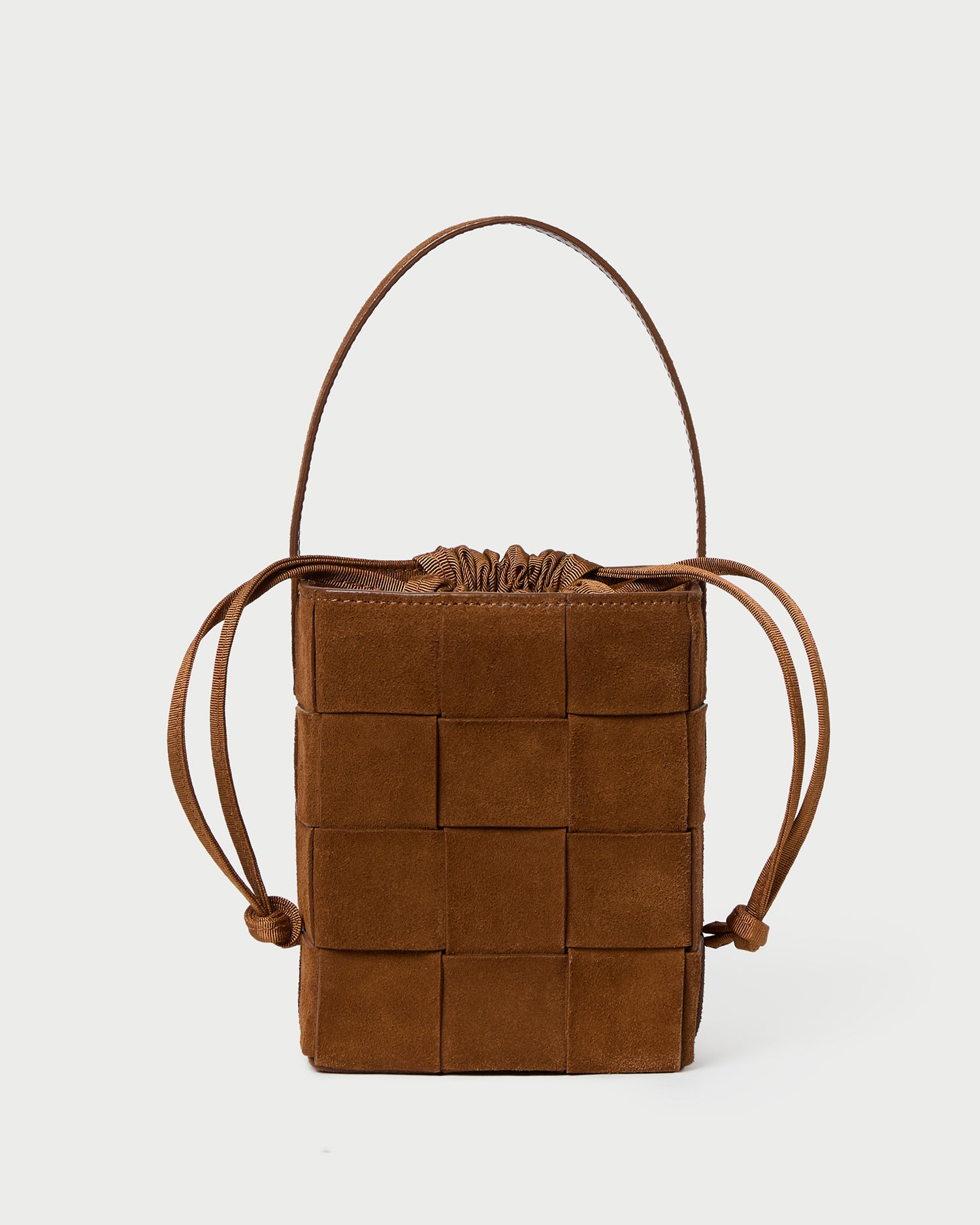 Laith Cacao Woven Bucket Bag