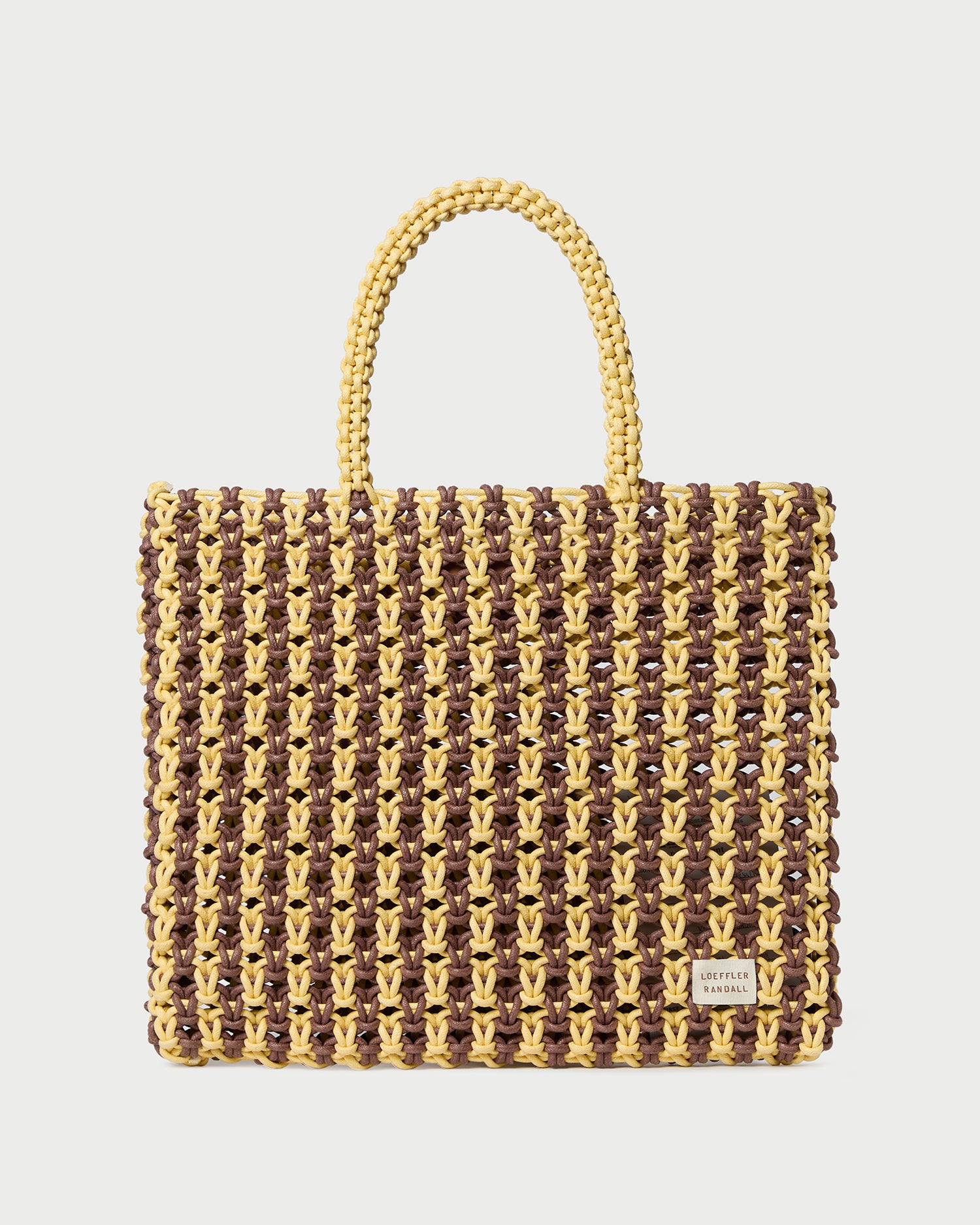 Celia Brown/Butter Stripe Tote Bag