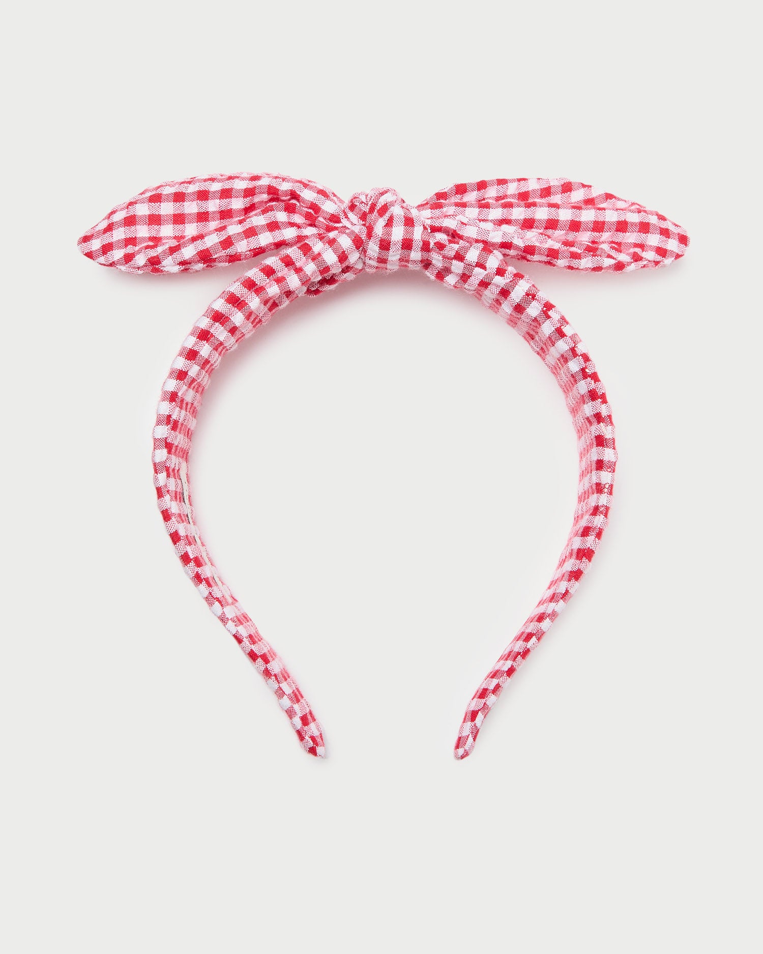 Meadow Red Gingham Knot Headband