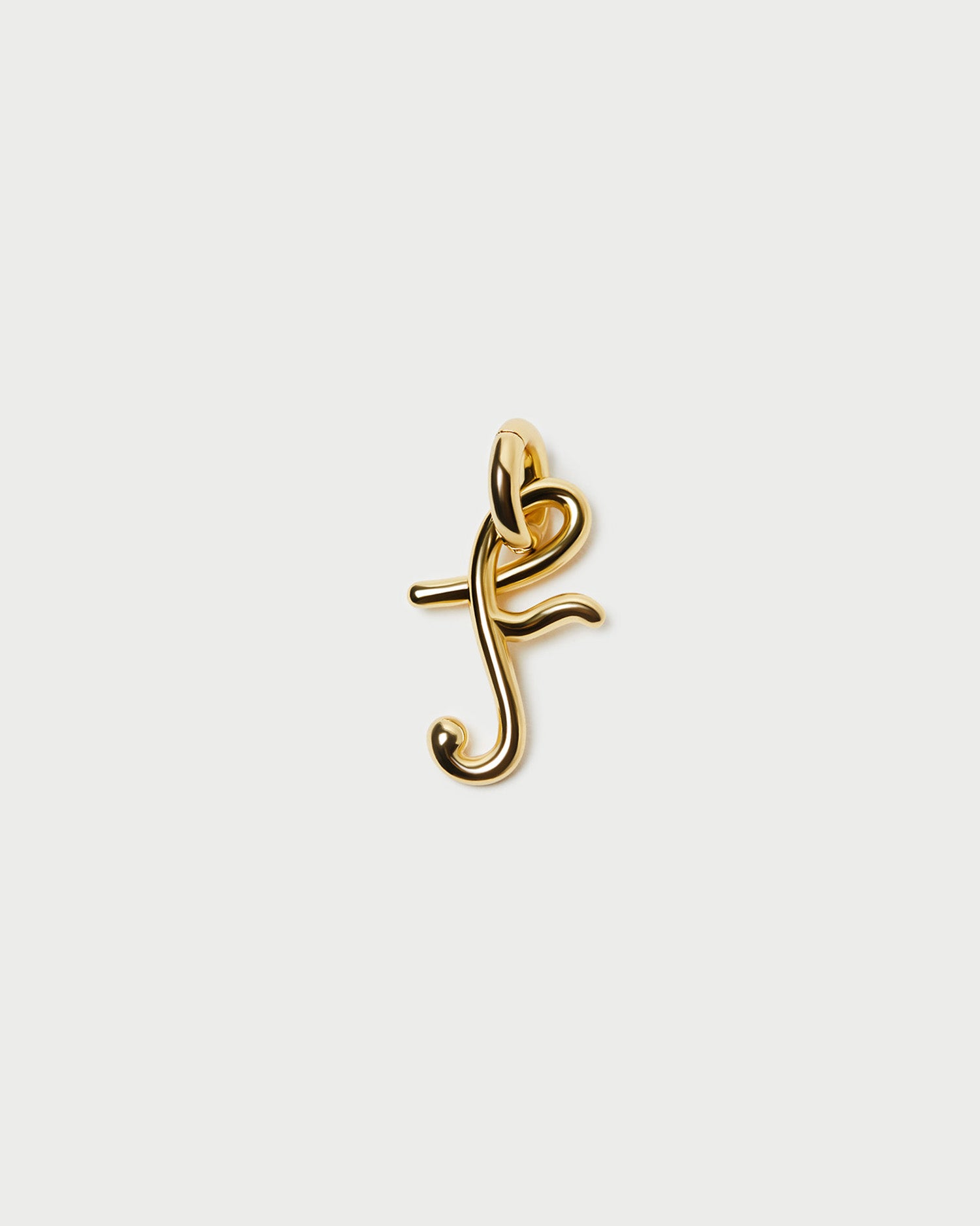 Small Gold Letter "F" Charm