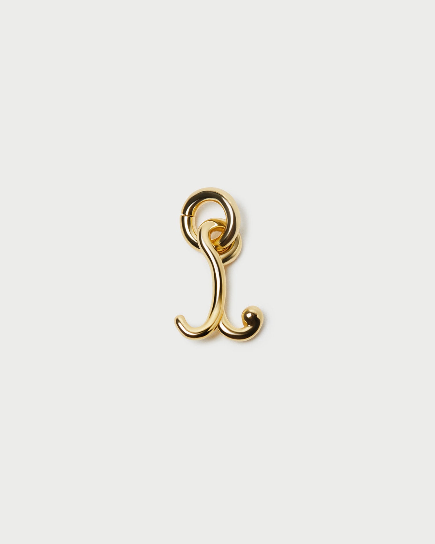Small Gold Letter "I" Charm