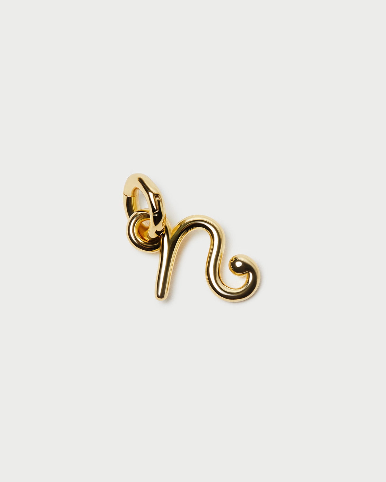 Small Gold Letter "N" Charm