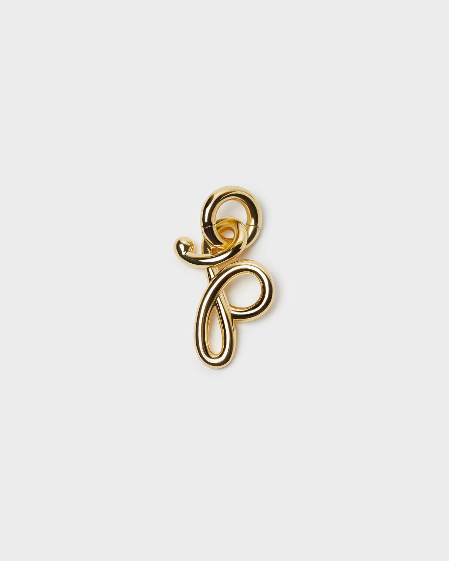 Small Gold Letter "P" Charm