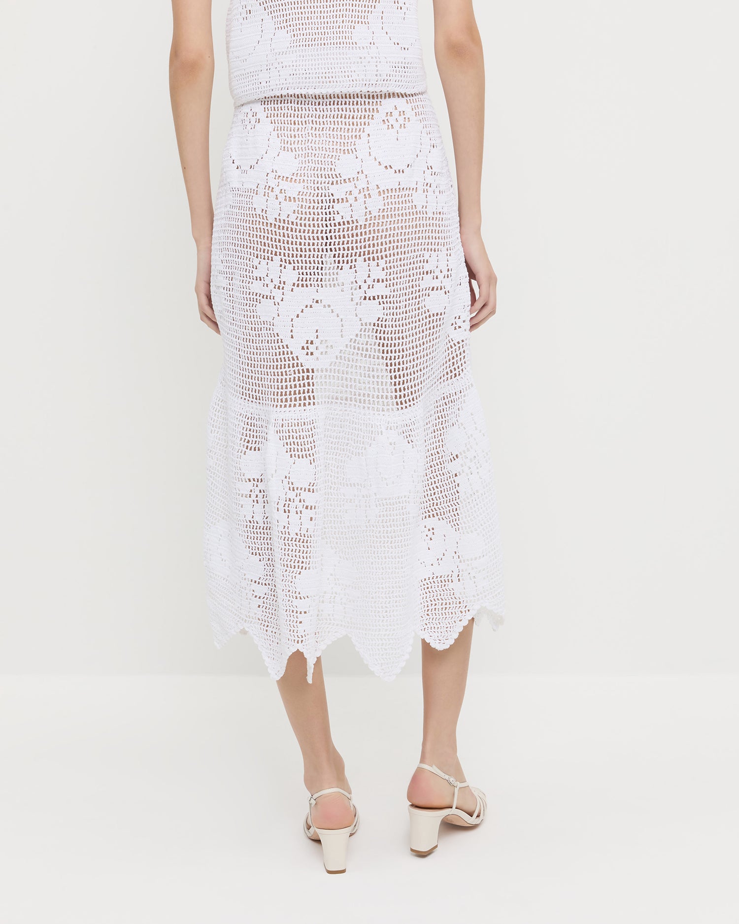 Sullivan Cream Crochet Skirt