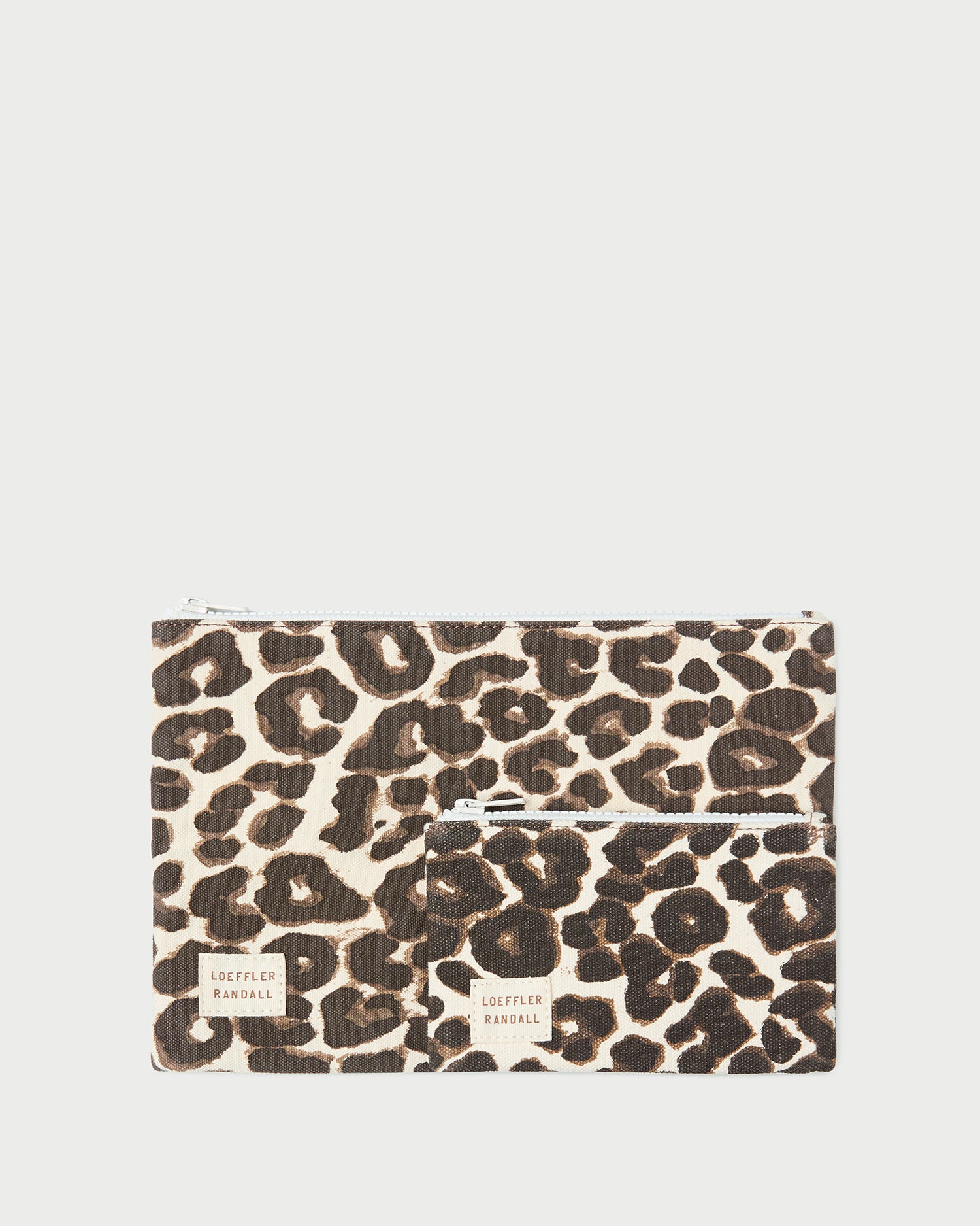 Tracy Leopard Canvas Pouch Set