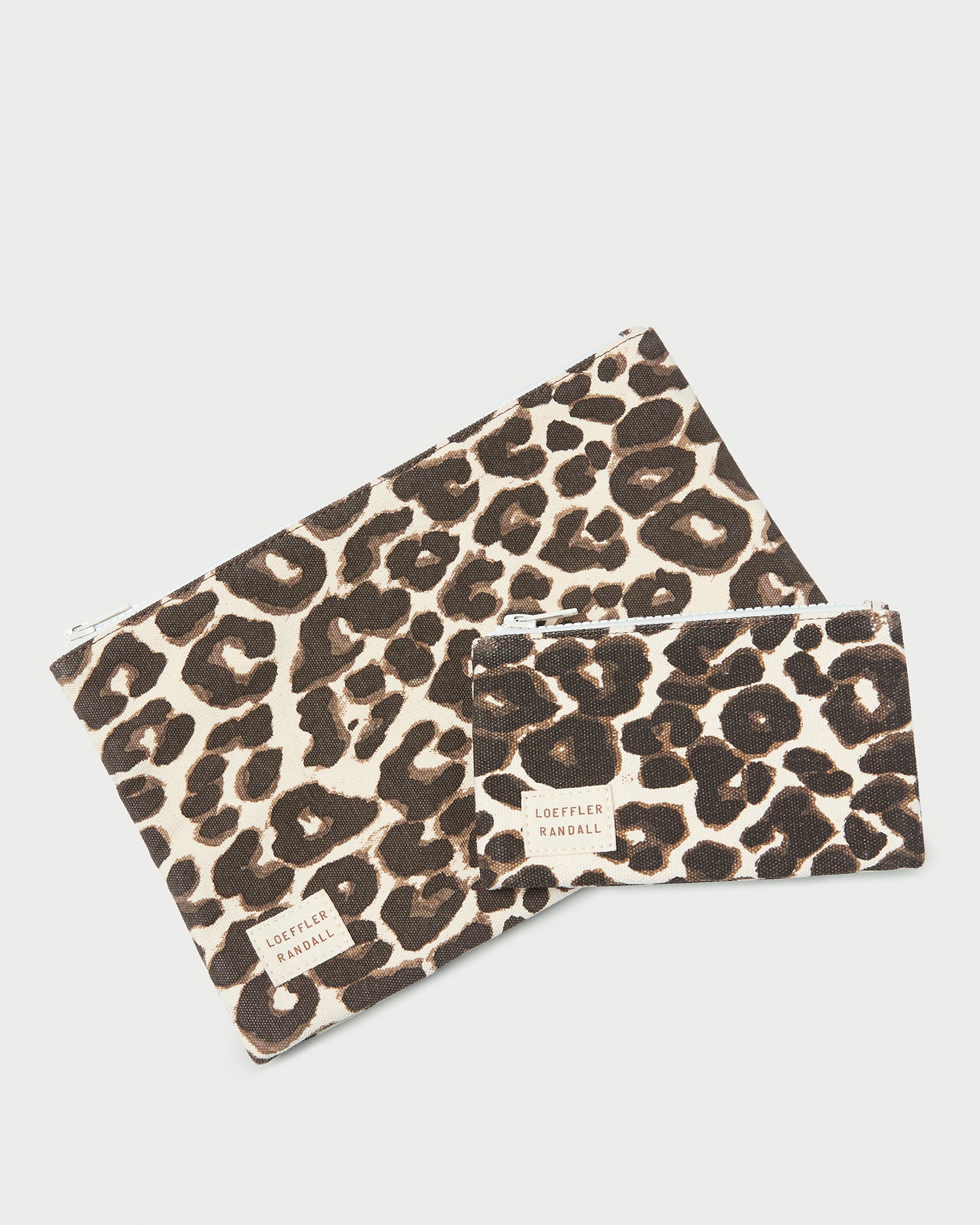 Tracy Leopard Canvas Pouch Set