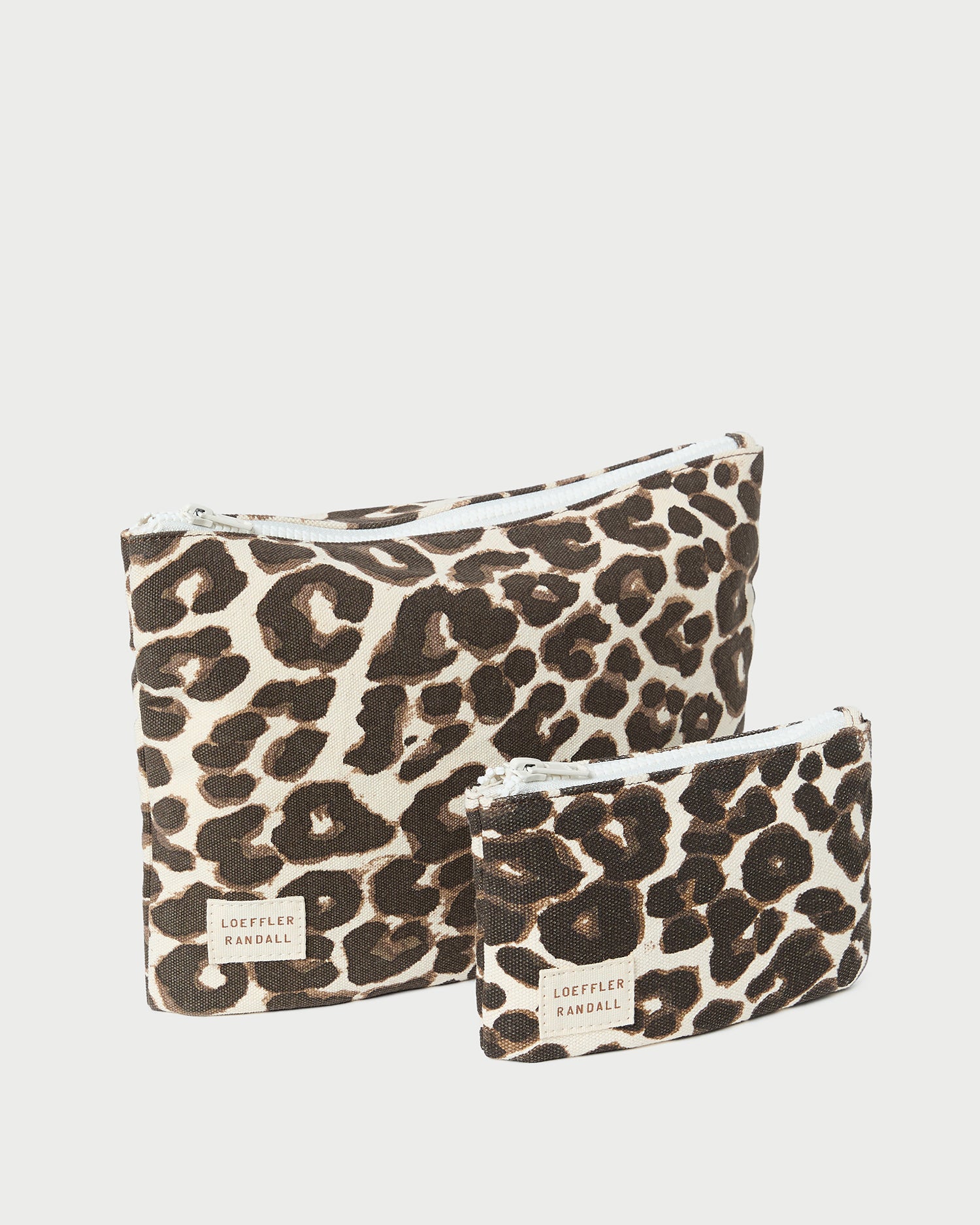Tracy Leopard Canvas Pouch Set