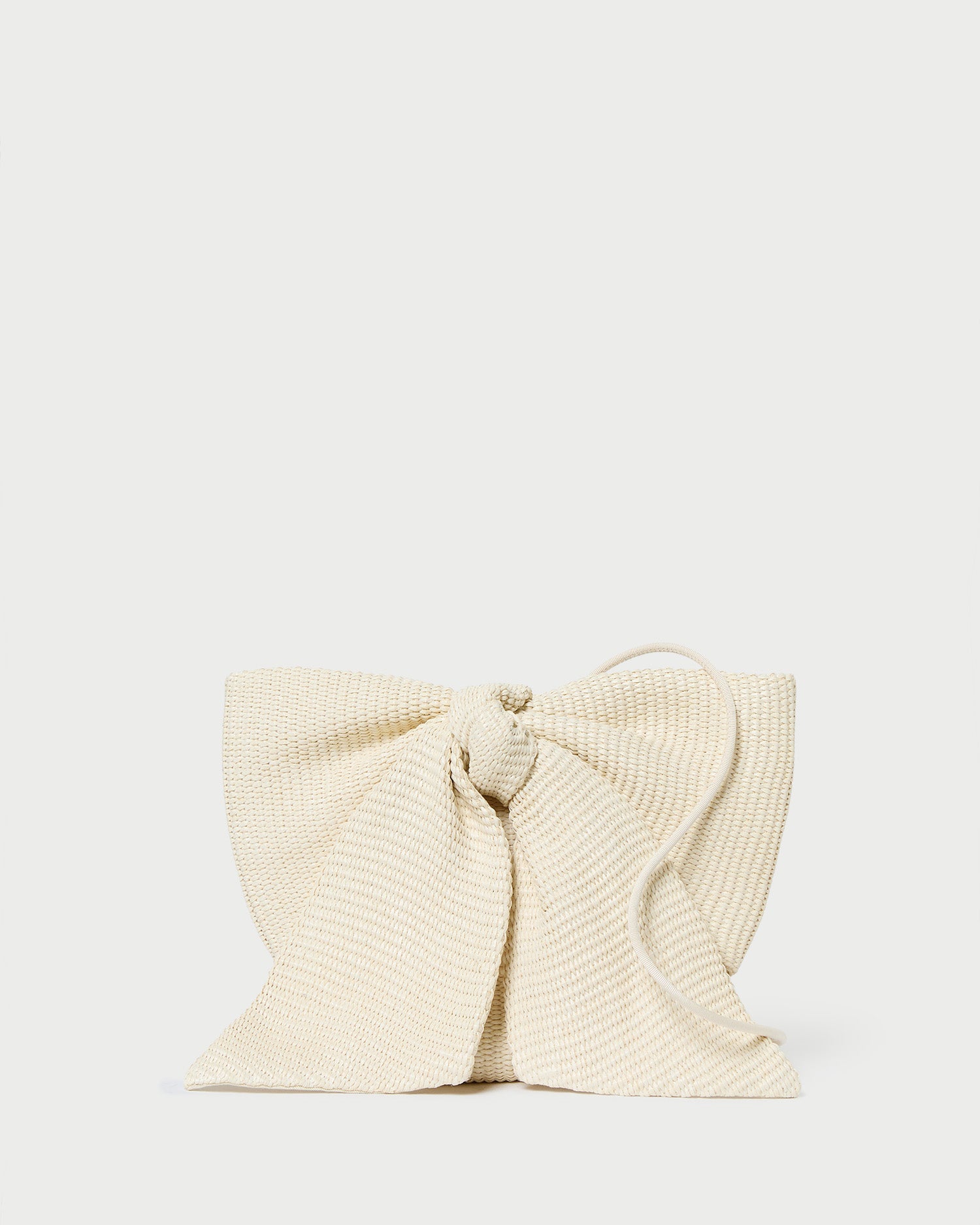 Violet Cream Woven Bow Crossbody