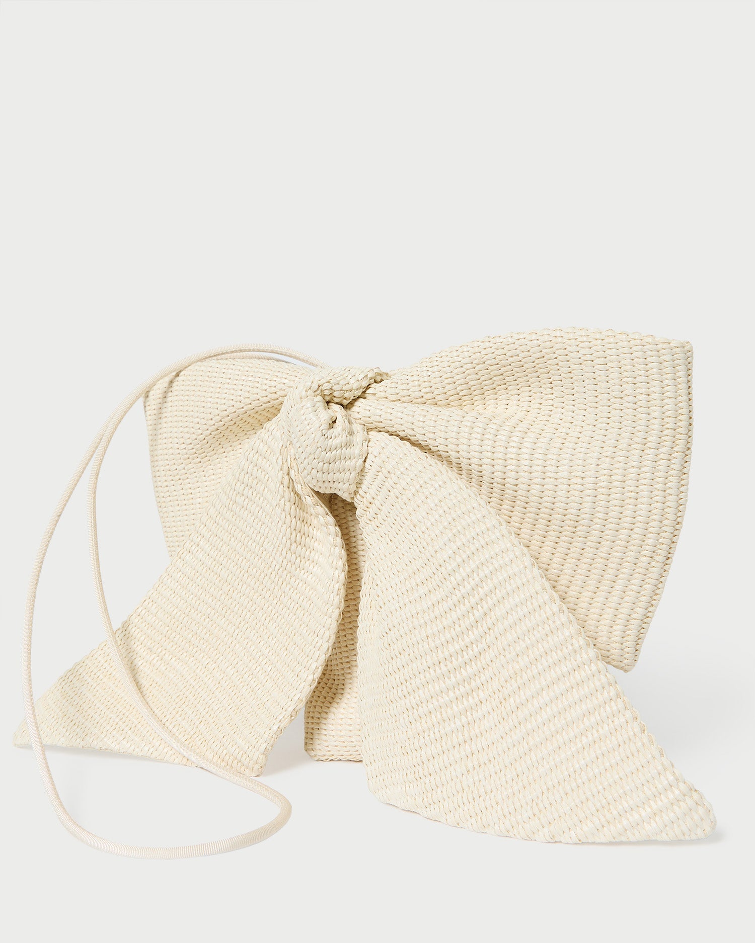 Violet Cream Woven Bow Crossbody