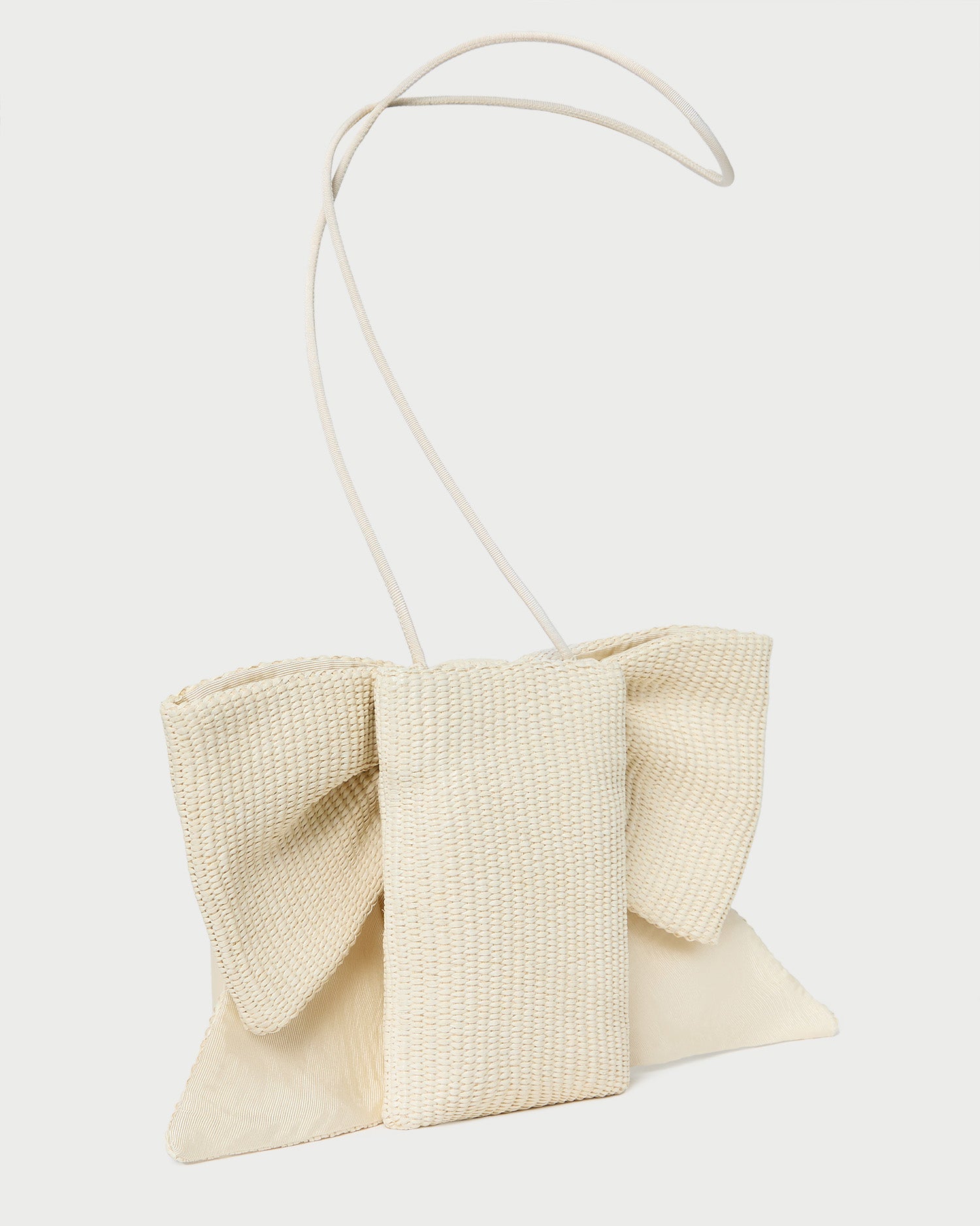 Violet Cream Woven Bow Crossbody