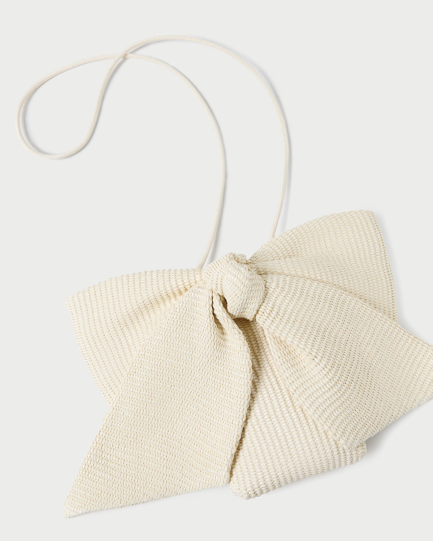 Violet Cream Woven Bow Crossbody
