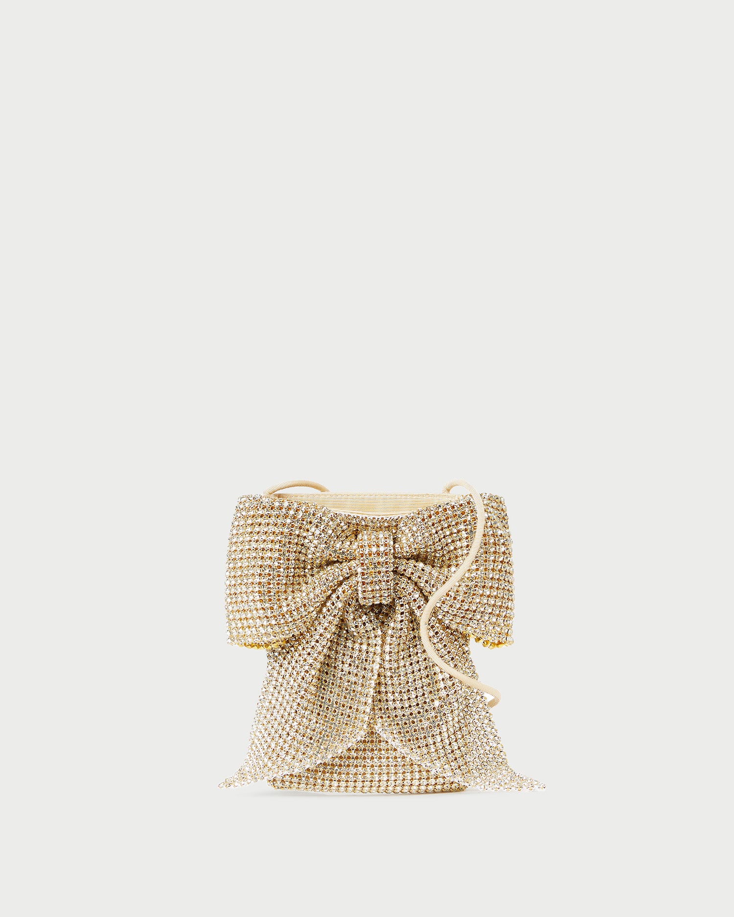 Violet Gold Diamanté Bow Crossbody