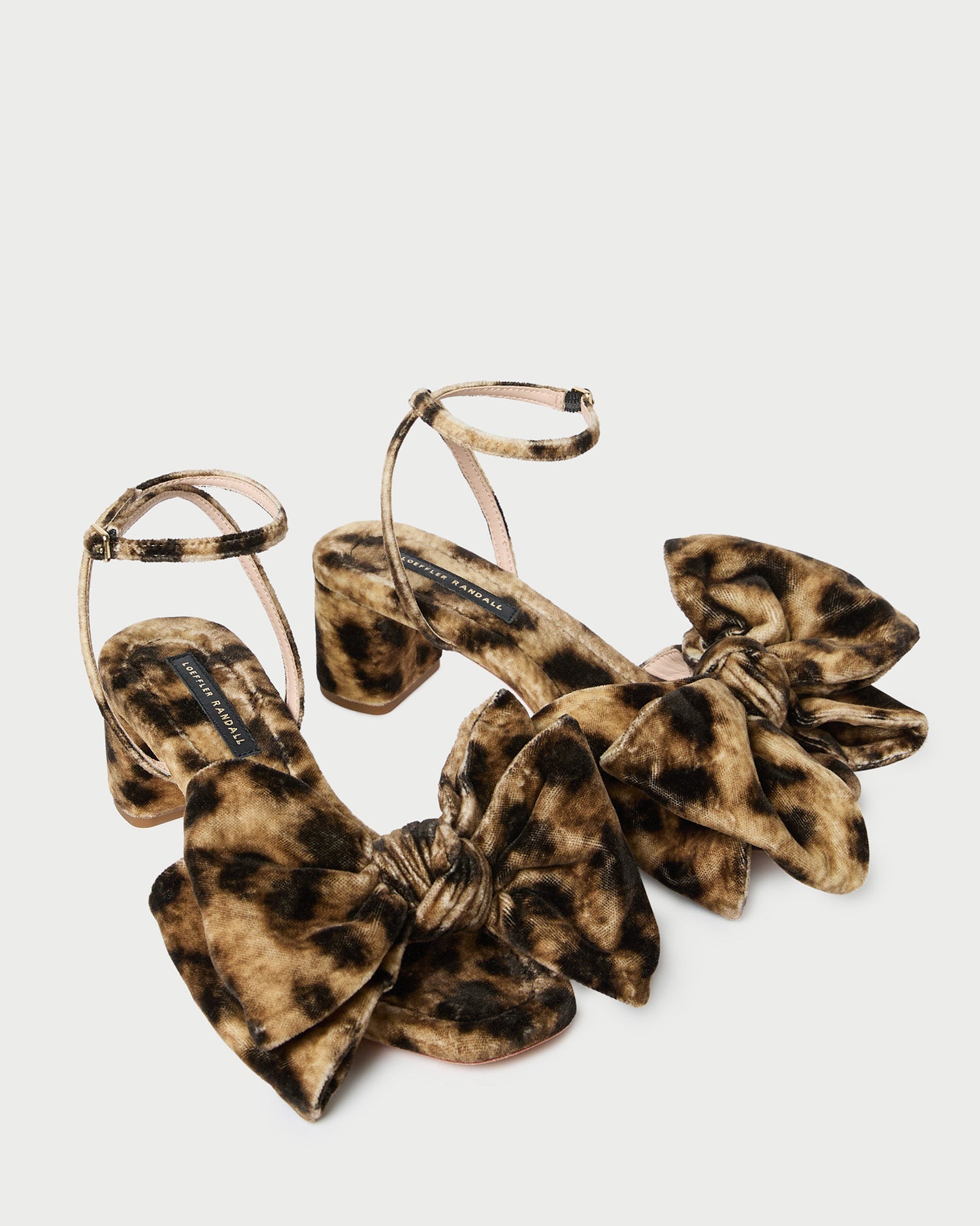 Carmen Leopard Velvet Bow Sandal