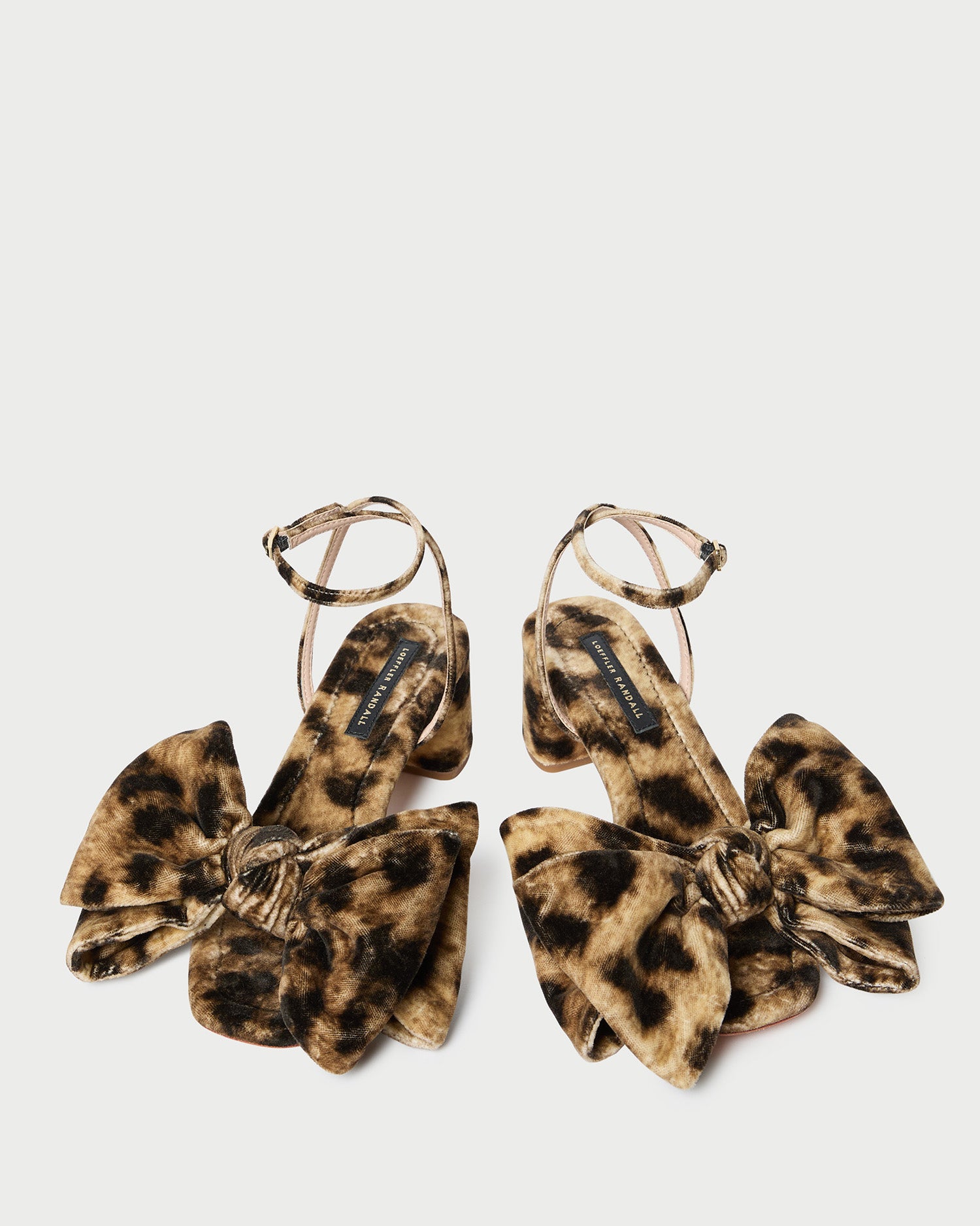Carmen Leopard Velvet Bow Sandal