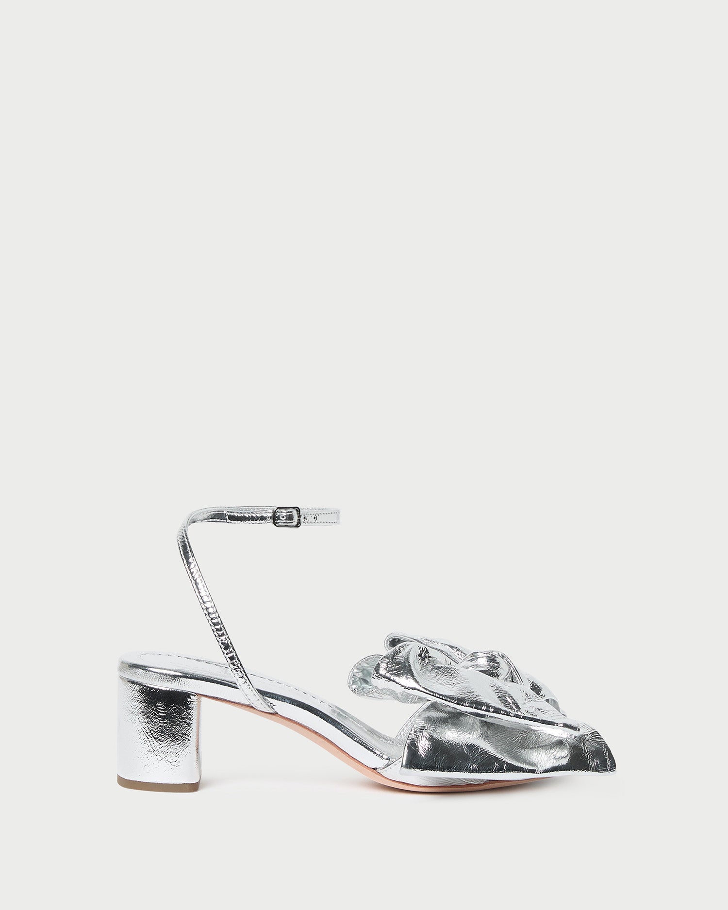 Carmen Silver Leather Bow Sandal