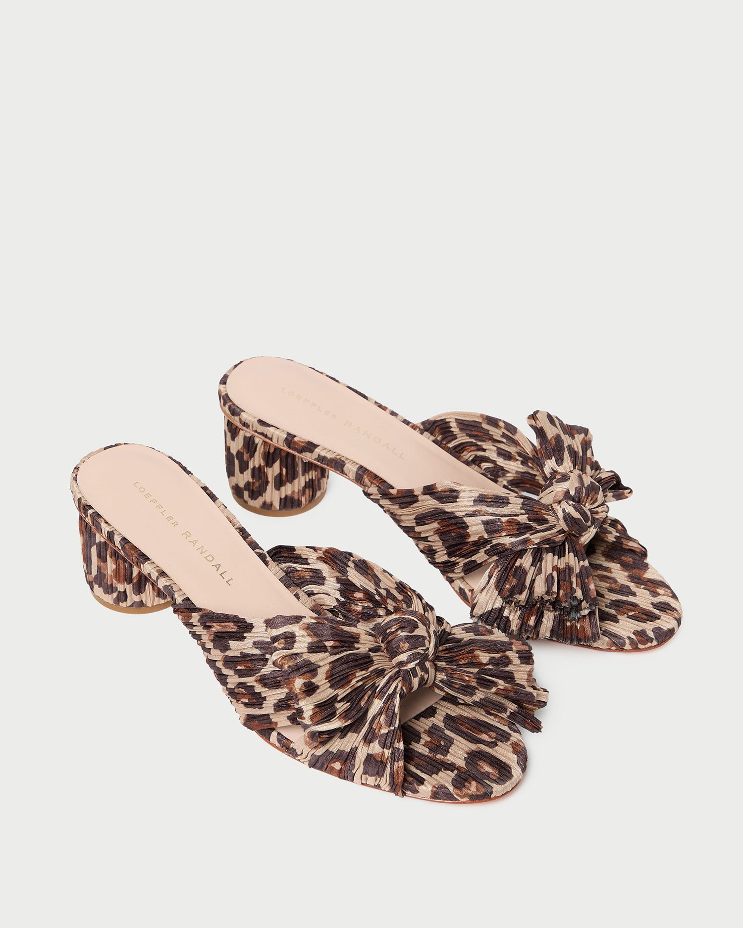 Emilia Leopard Pleated Bow Sandal