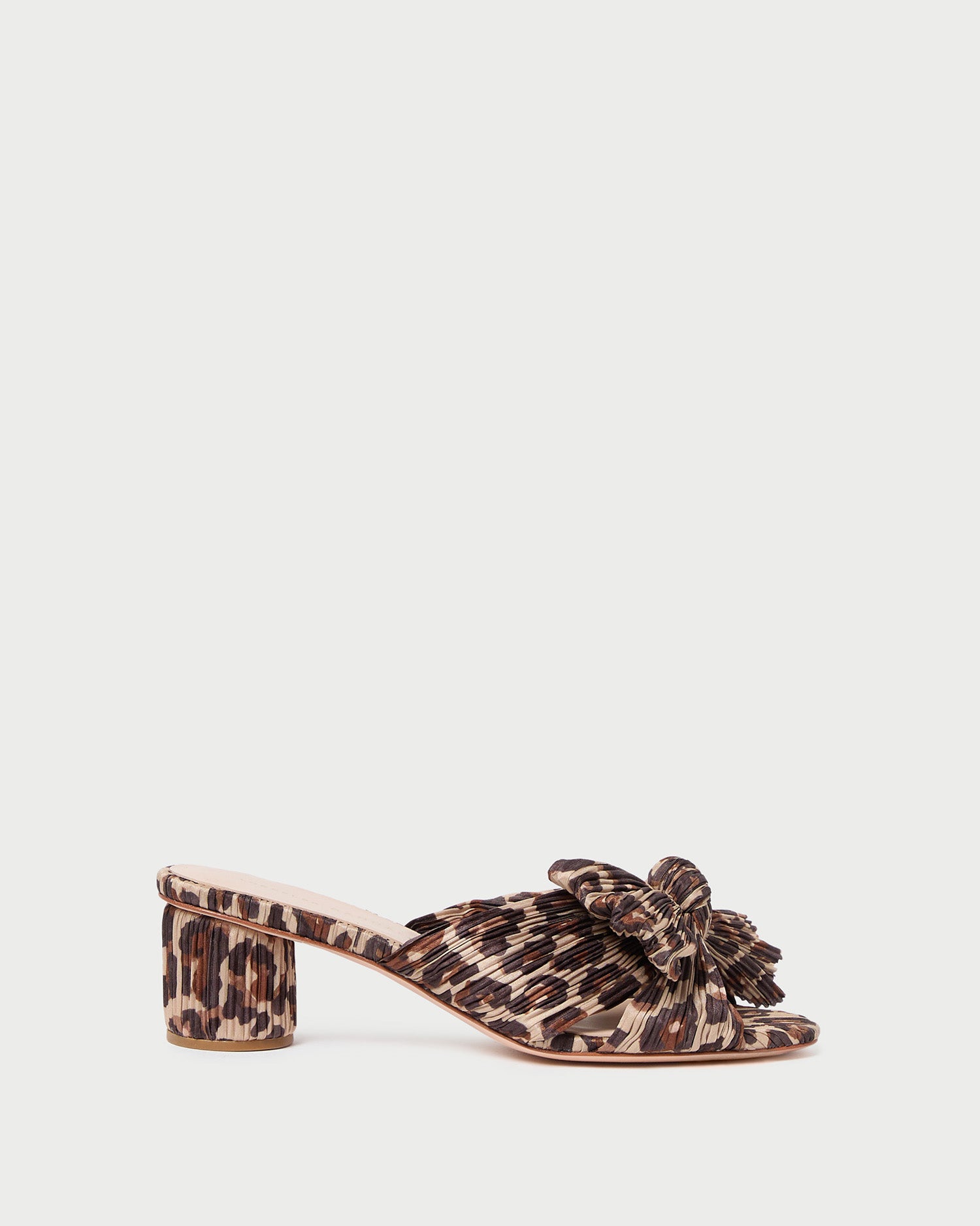 Emilia Leopard Pleated Bow Sandal