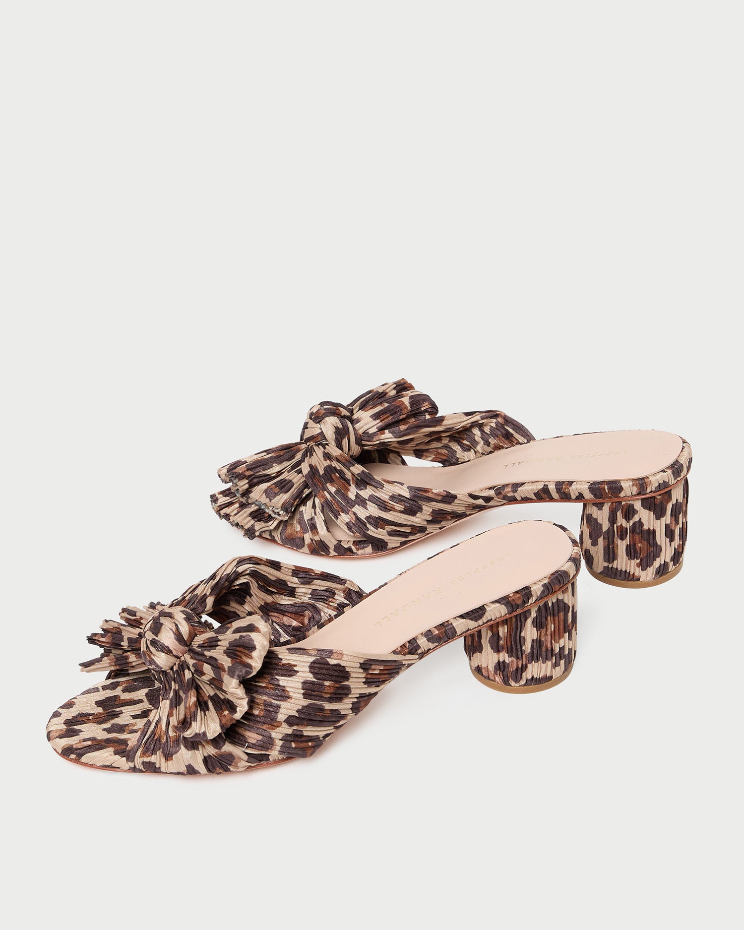 Emilia Leopard Pleated Bow Sandal